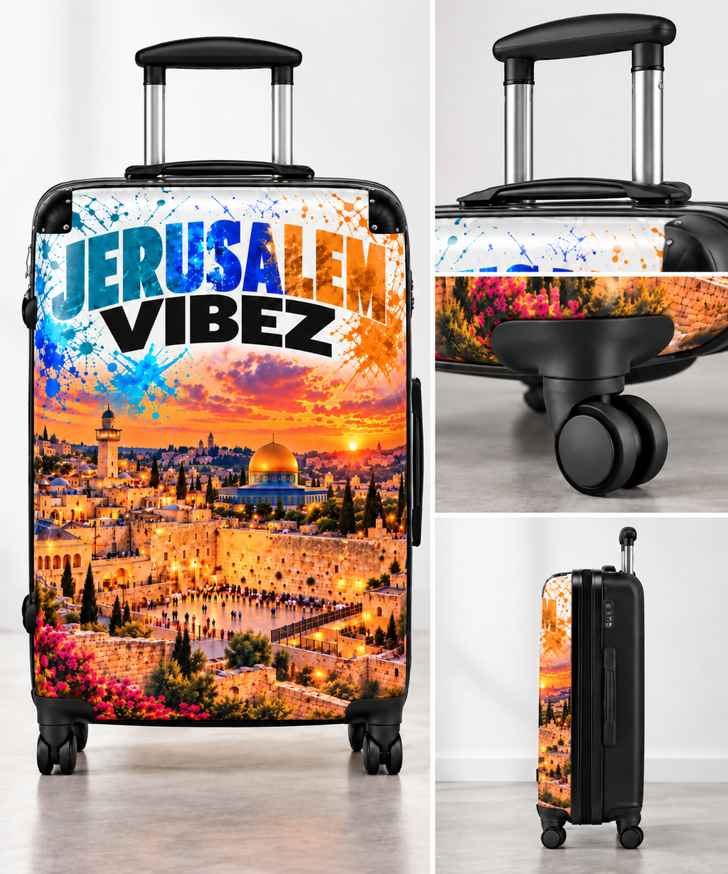 Jerusalem Vibez Suitcase | Scenic Dome of the Rock Travel Luggage