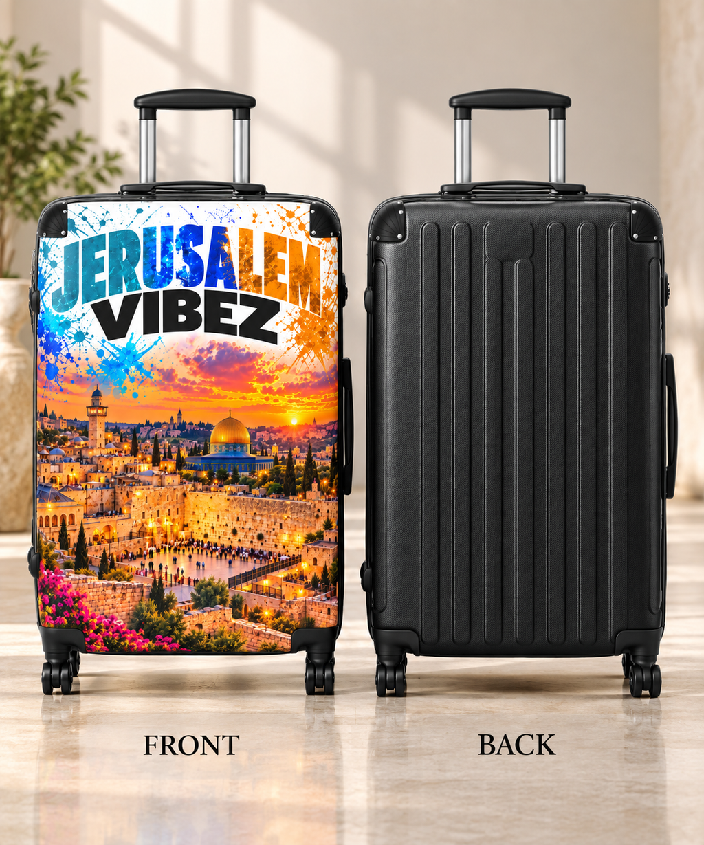 Jerusalem Vibez Suitcase | Scenic Dome of the Rock Travel Luggage