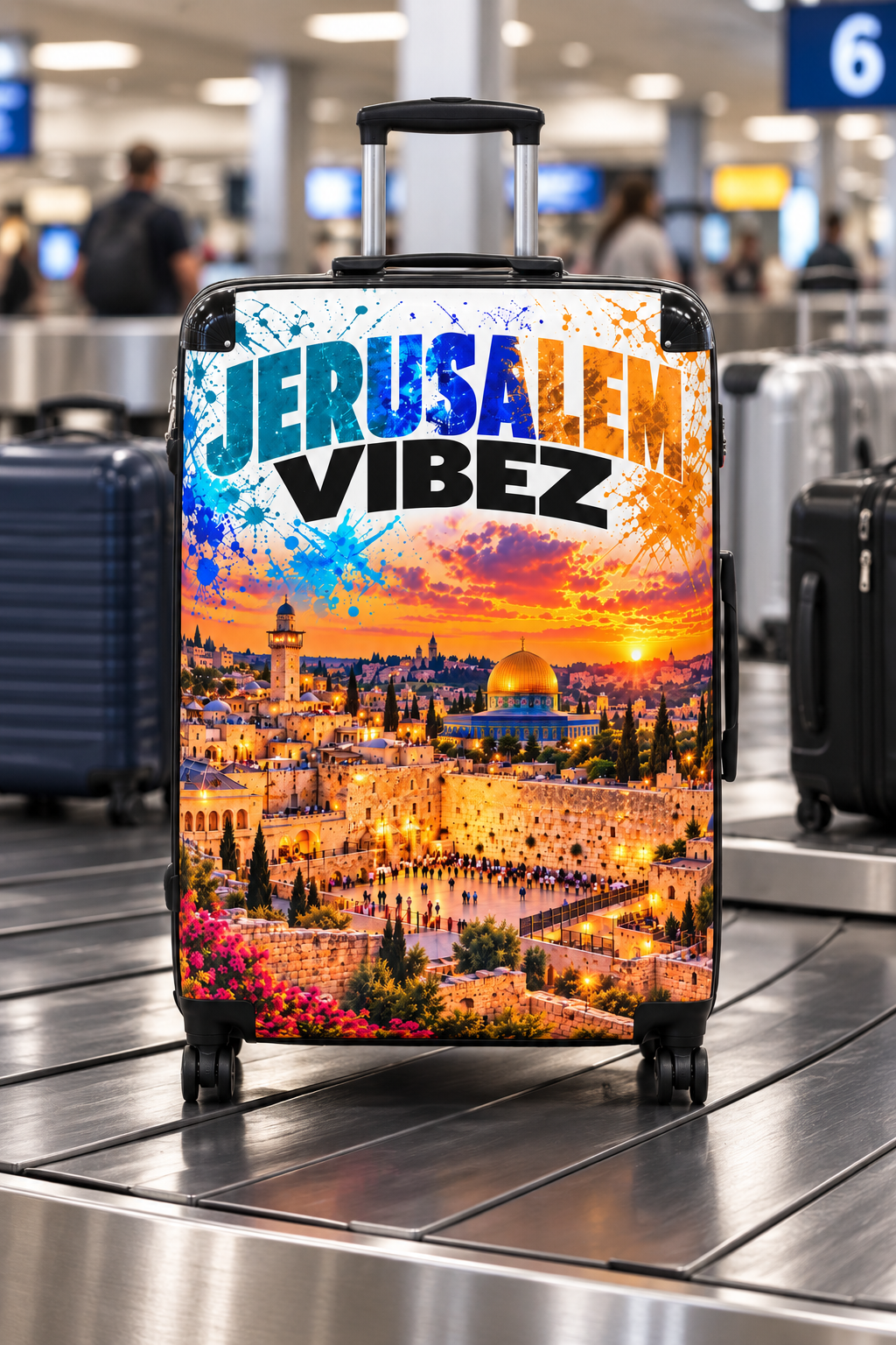Jerusalem Vibez Suitcase | Scenic Dome of the Rock Travel Luggage