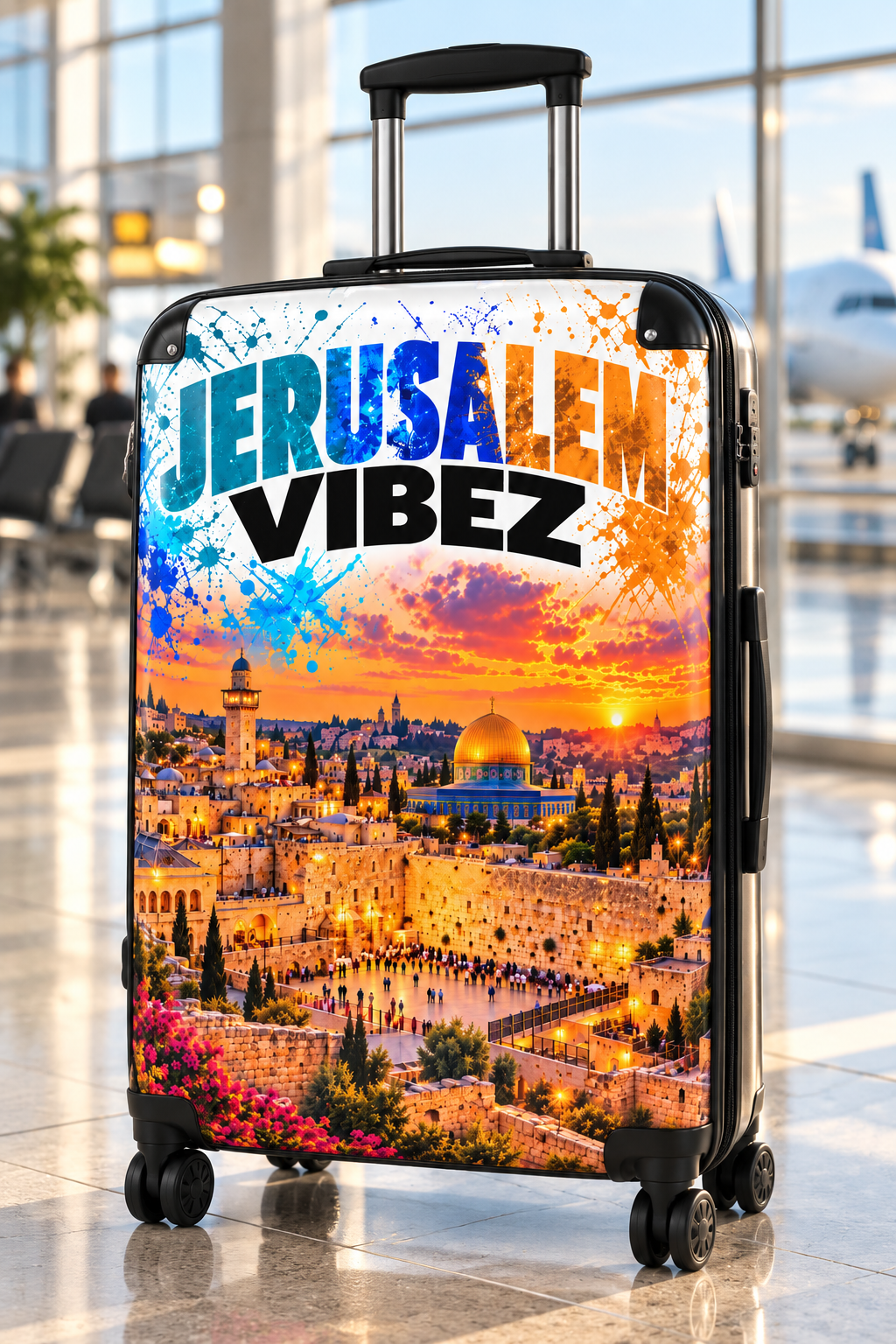 Jerusalem Vibez Suitcase | Scenic Dome of the Rock Travel Luggage