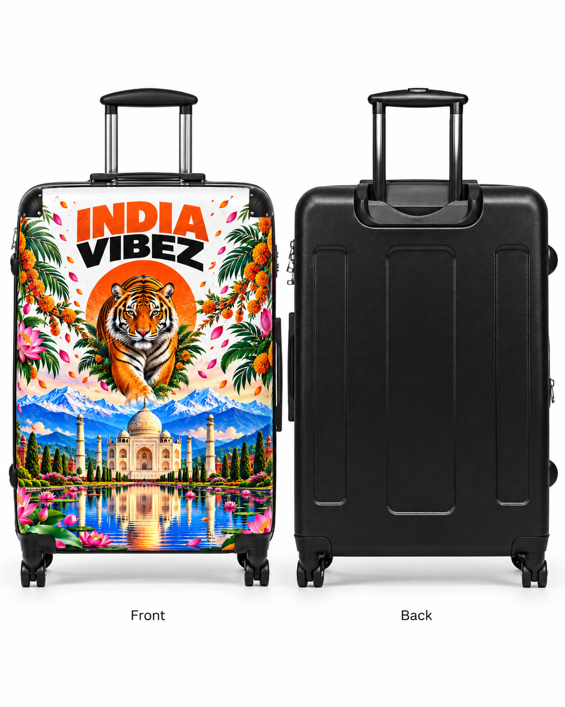 India Vibez Suitcase | Taj Mahal Tiger Travel Luggage