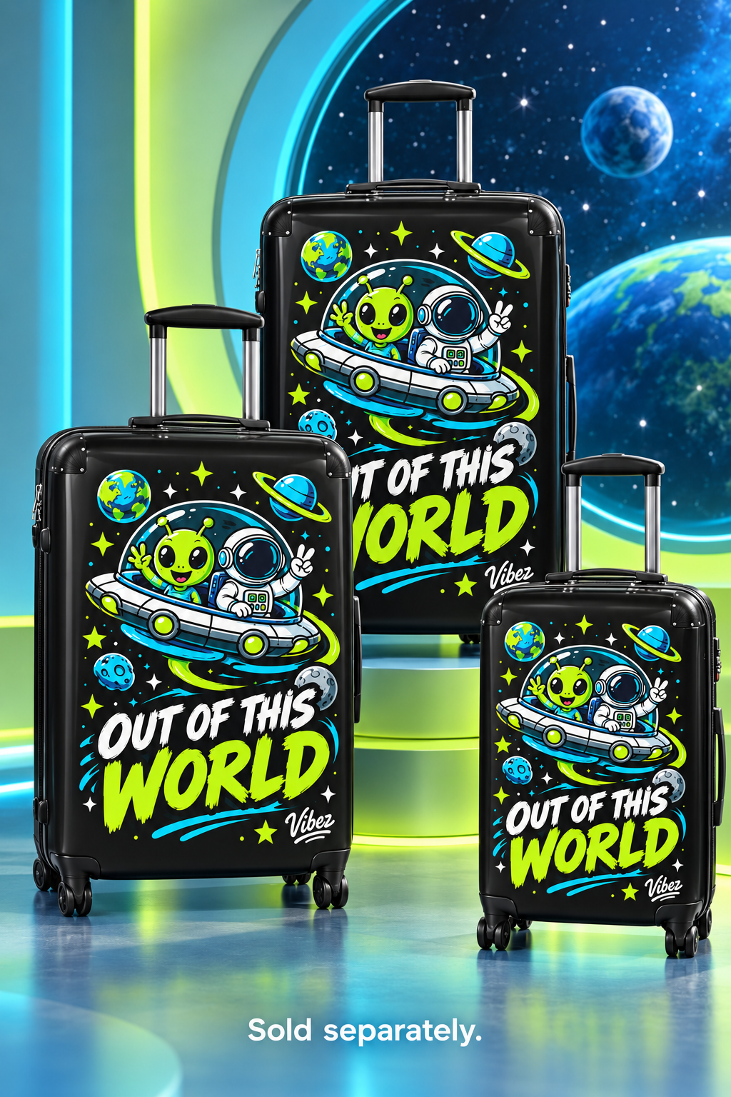 Out of This World Alien Astronaut Suitcase | Space Travel Kids Luggage