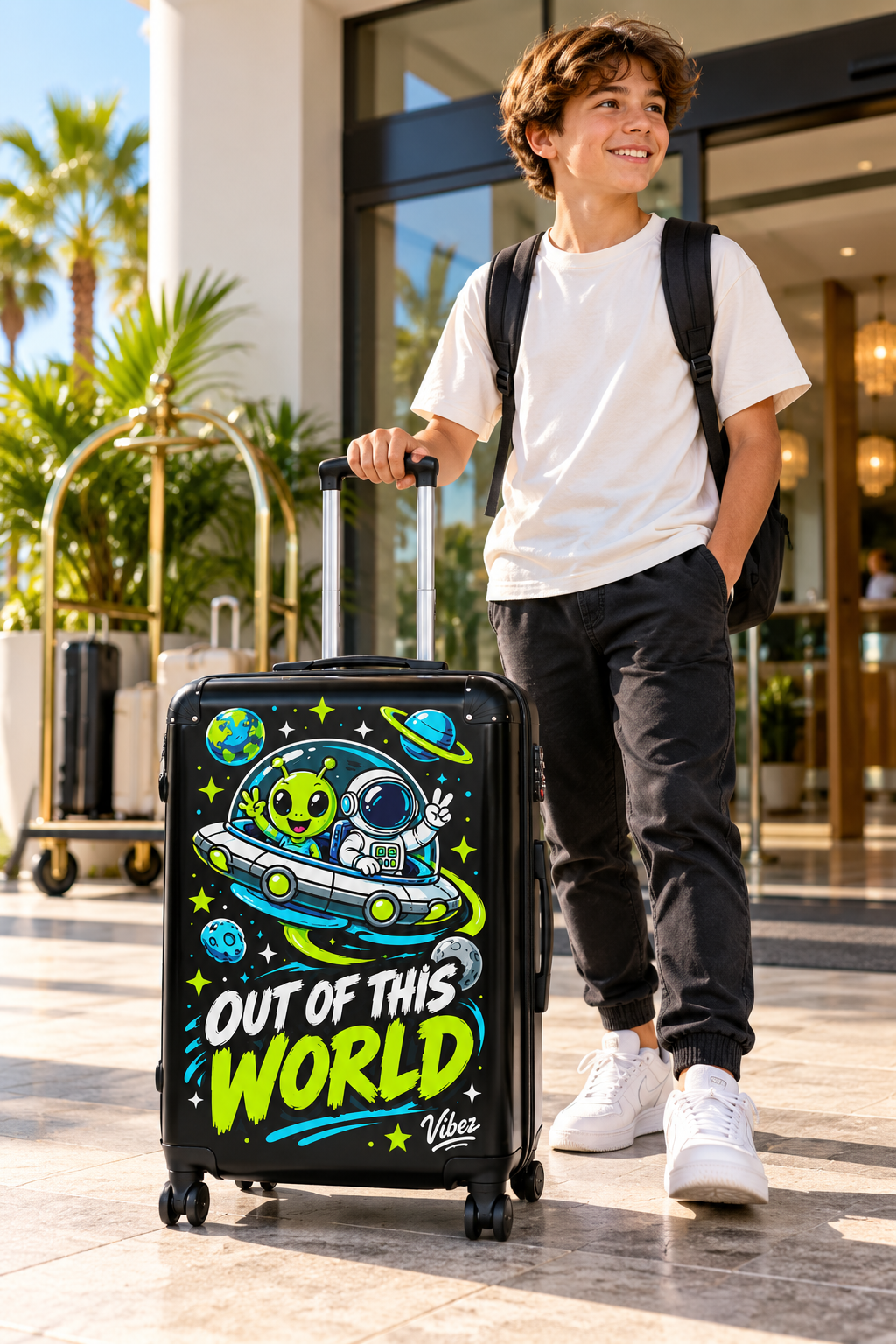 Out of This World Alien Astronaut Suitcase | Space Travel Kids Luggage