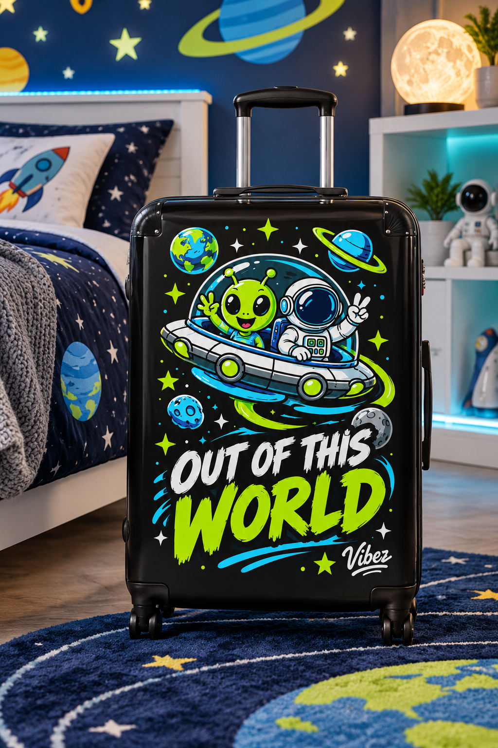 Out of This World Alien Astronaut Suitcase | Space Travel Kids Luggage