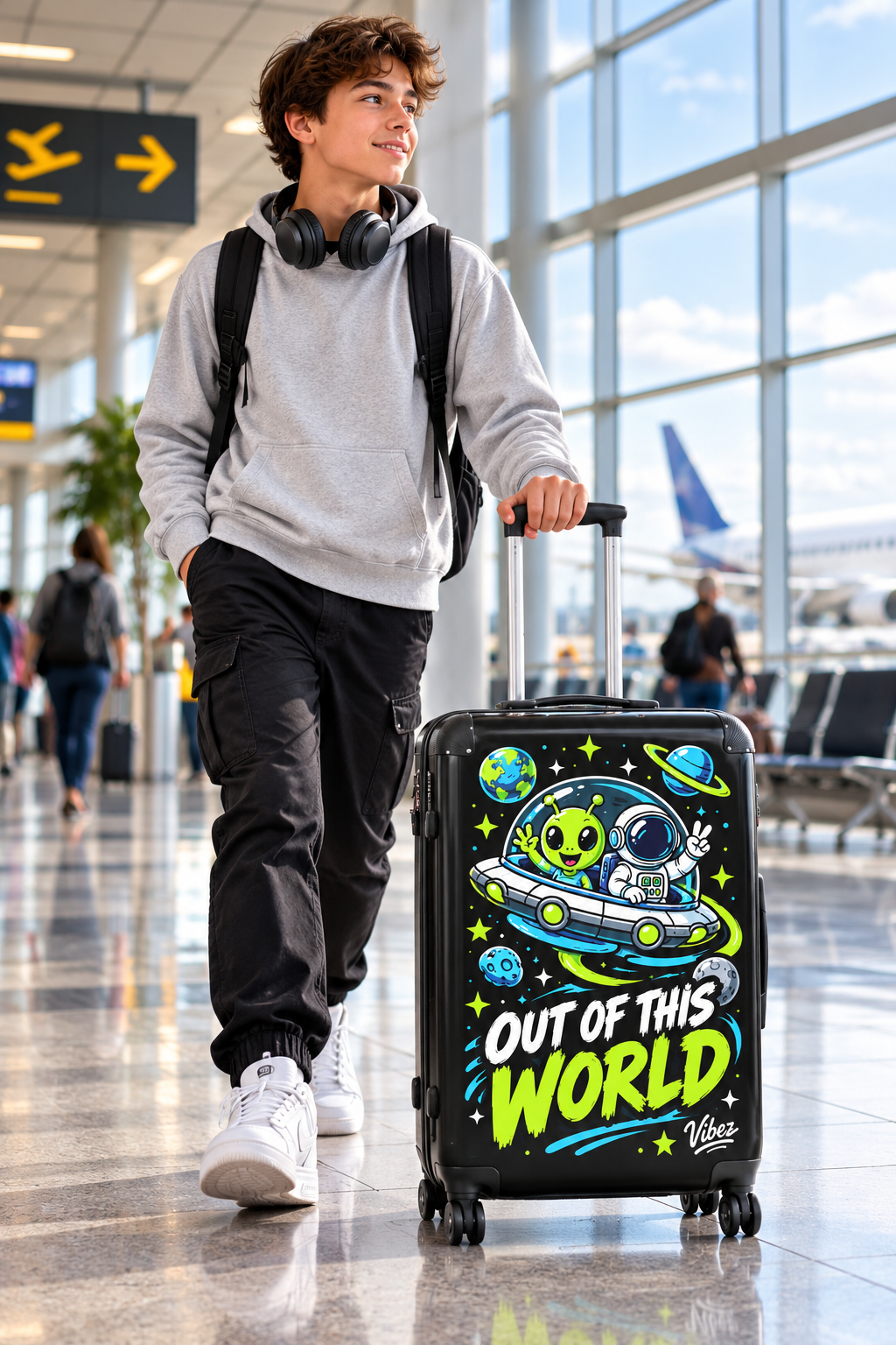 Out of This World Alien Astronaut Suitcase | Space Travel Kids Luggage