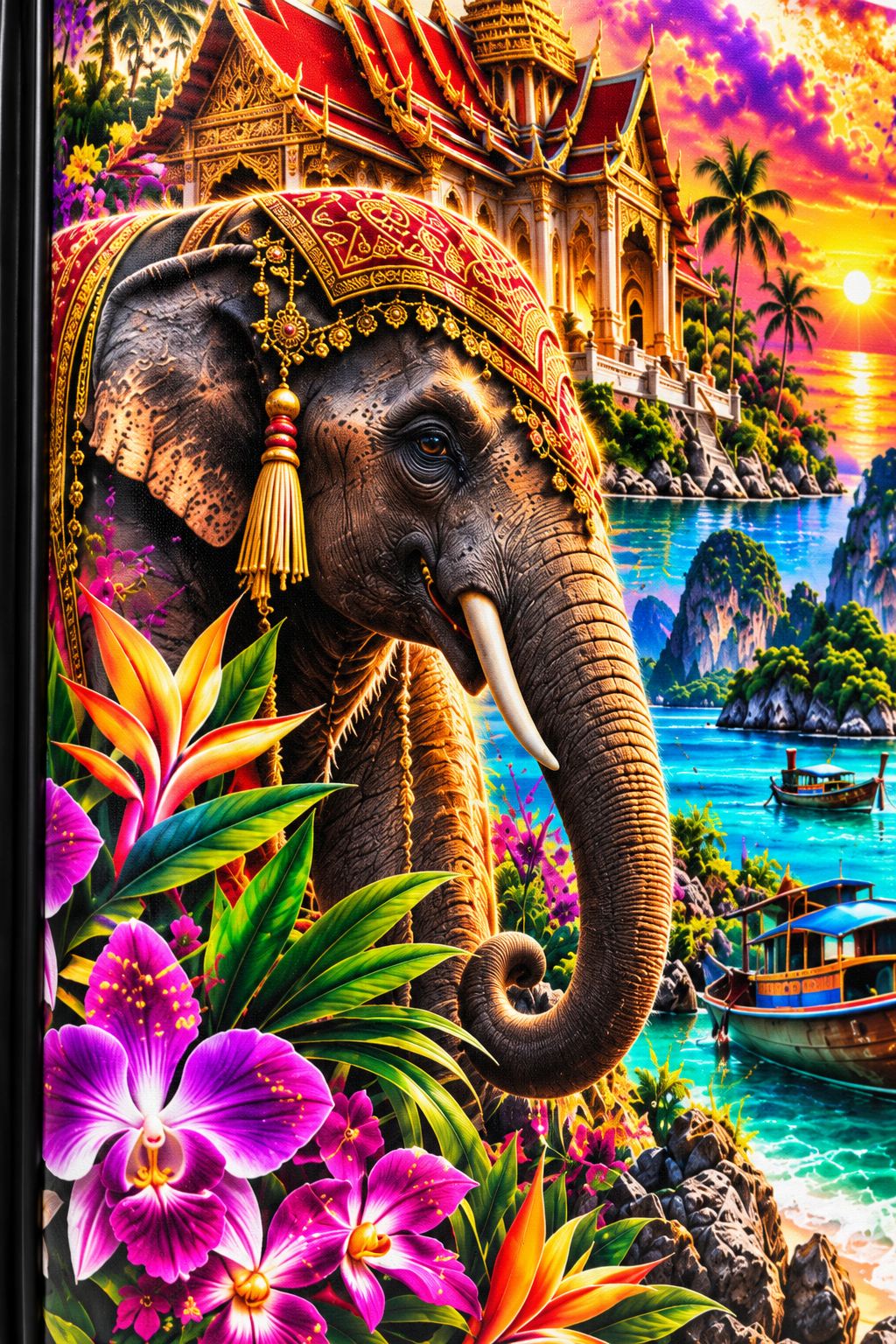 Thai Vibez Suitcase | Tropical Elephant Beach Luggage