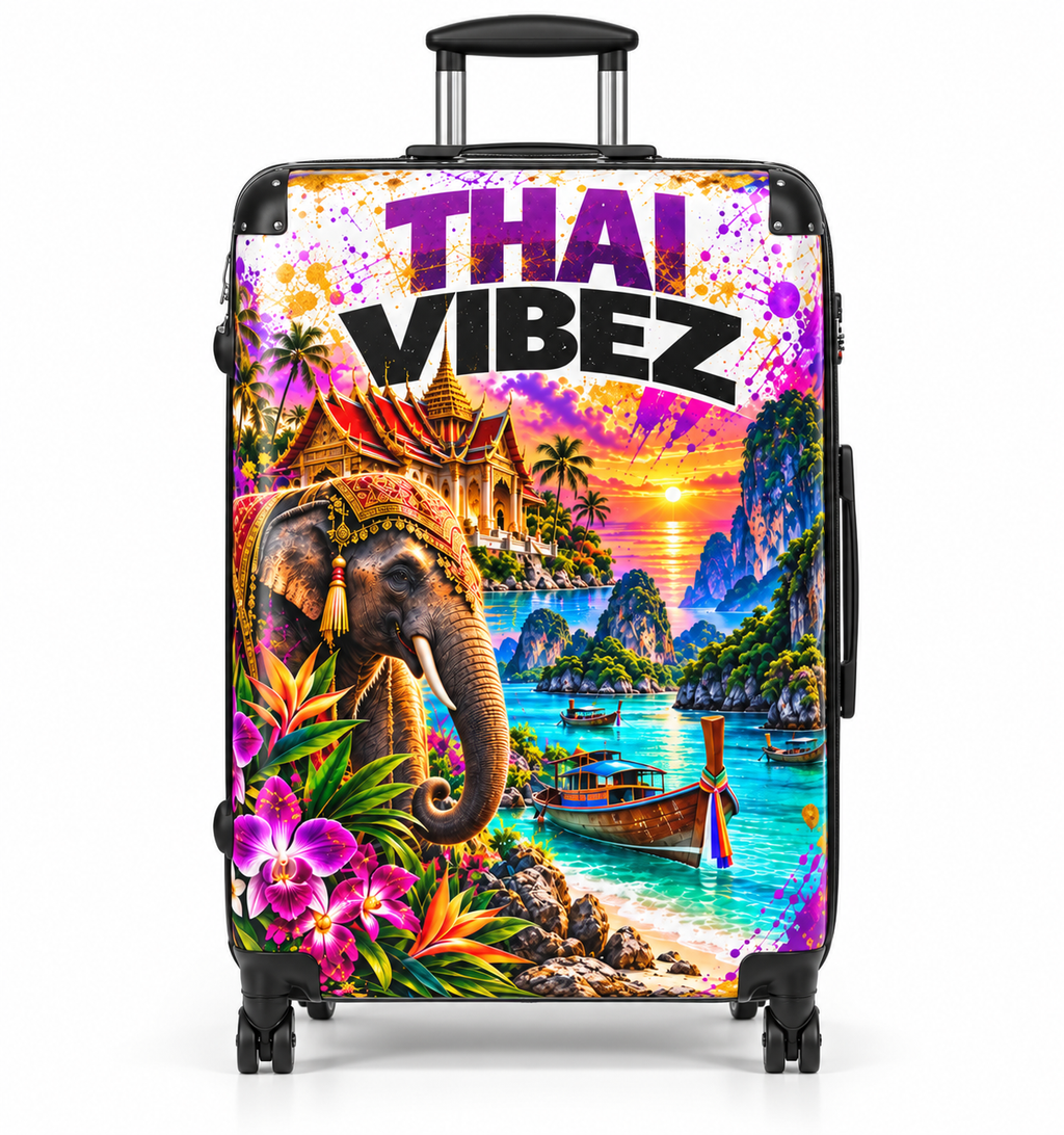 Thai Vibez Suitcase | Tropical Elephant Beach Luggage