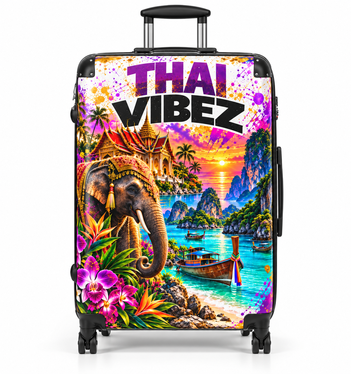 Thai Vibez Suitcase | Tropical Elephant Beach Luggage