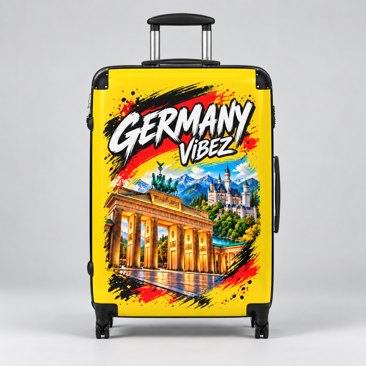 Germany Vibez Suitcase | Brandenburger Tor Neuschwanstein Luggage
