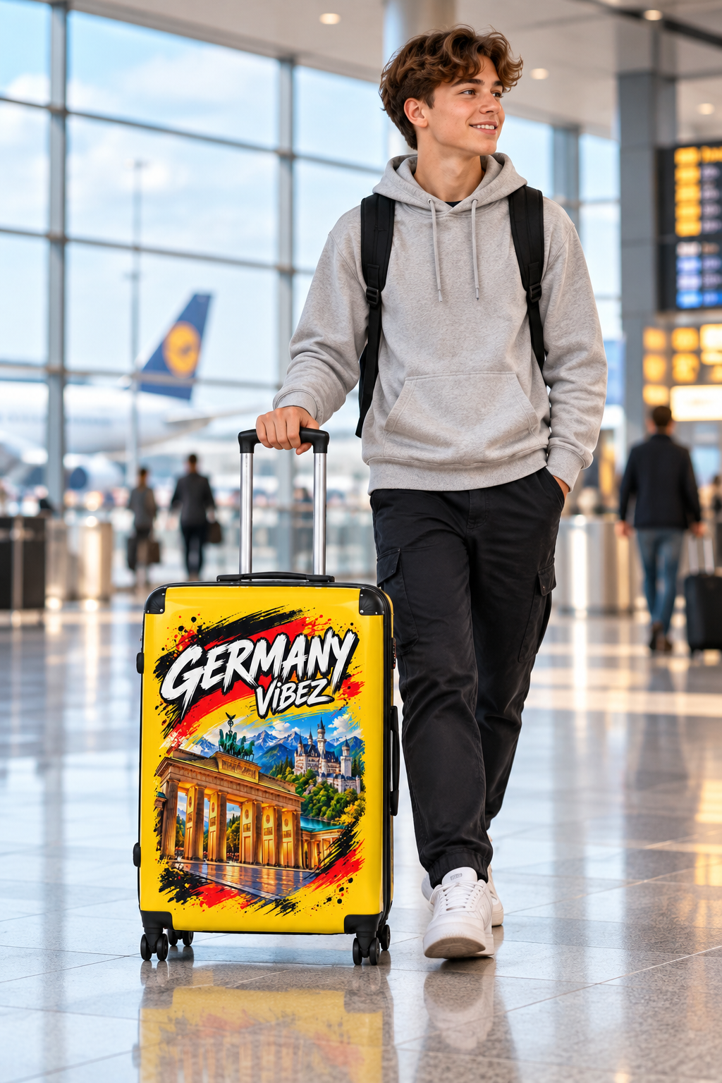 Germany Vibez Suitcase | Brandenburger Tor Neuschwanstein Luggage