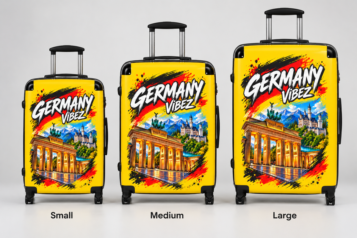 Germany Vibez Suitcase | Brandenburger Tor Neuschwanstein Luggage