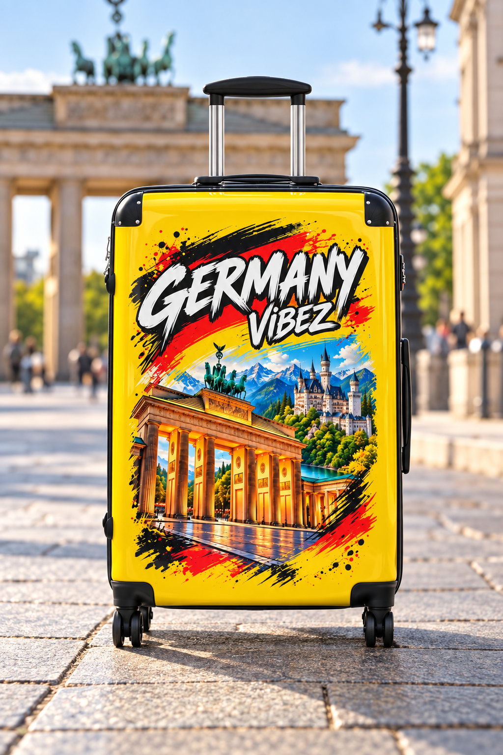 Germany Vibez Suitcase | Brandenburger Tor Neuschwanstein Luggage
