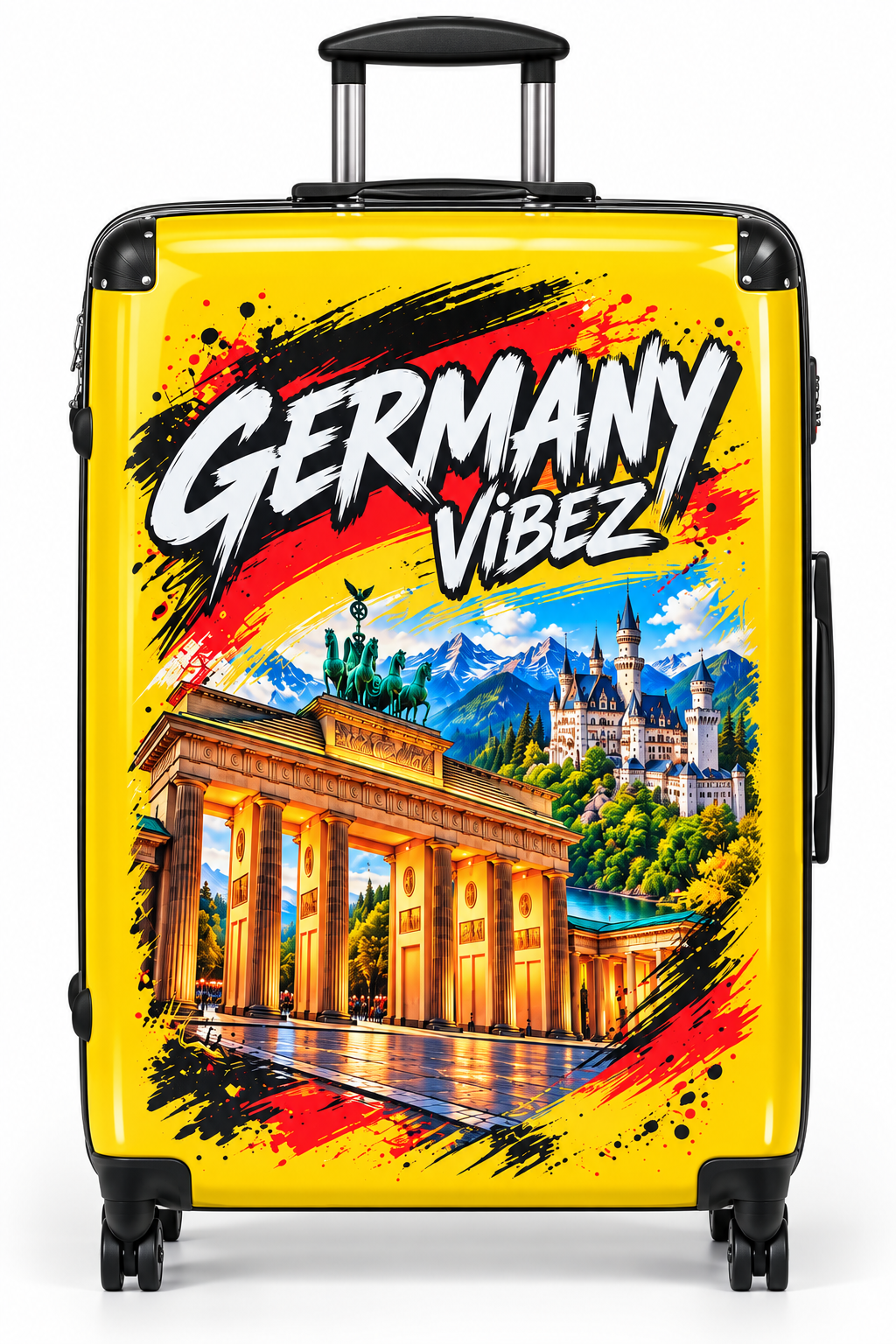 Germany Vibez Suitcase | Brandenburger Tor Neuschwanstein Luggage