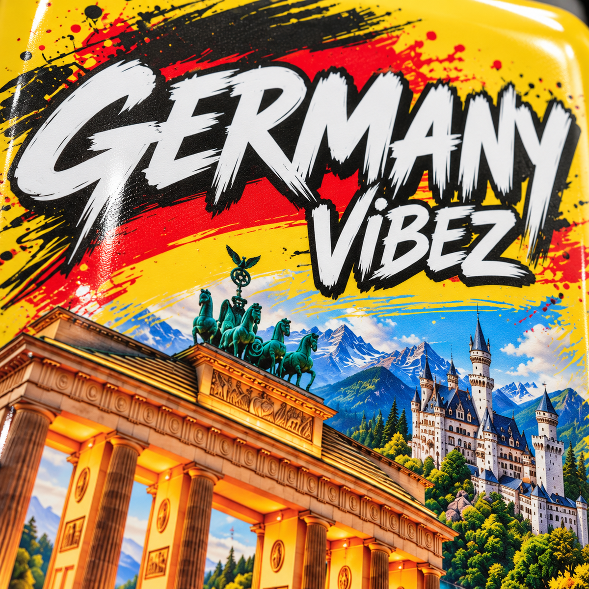 Germany Vibez Suitcase | Brandenburger Tor Neuschwanstein Luggage