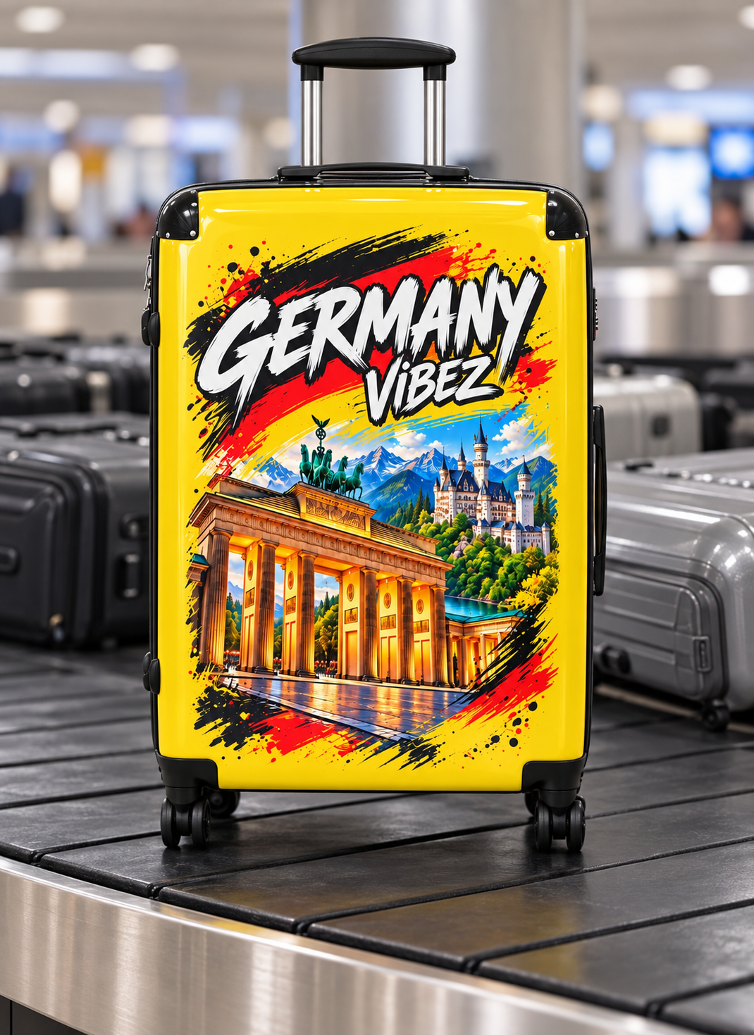 Germany Vibez Suitcase | Brandenburger Tor Neuschwanstein Luggage