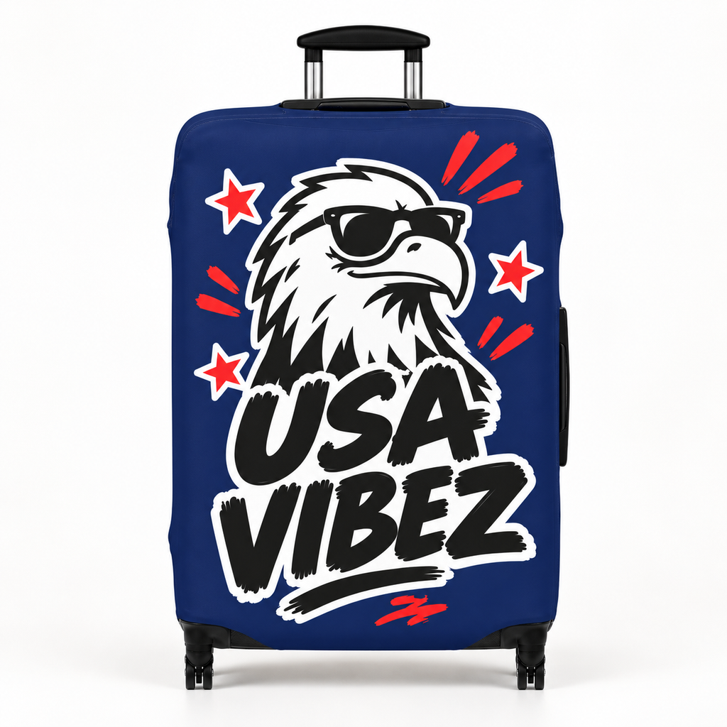 USA Vibez Luggage Cover | Eagle Patriotic Suitcase Protector
