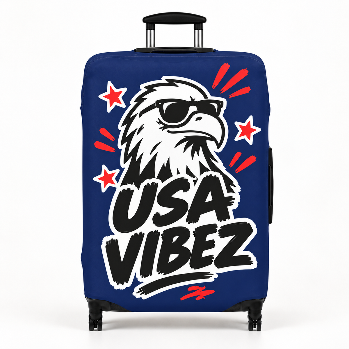 USA Vibez Luggage Cover | Eagle Patriotic Suitcase Protector
