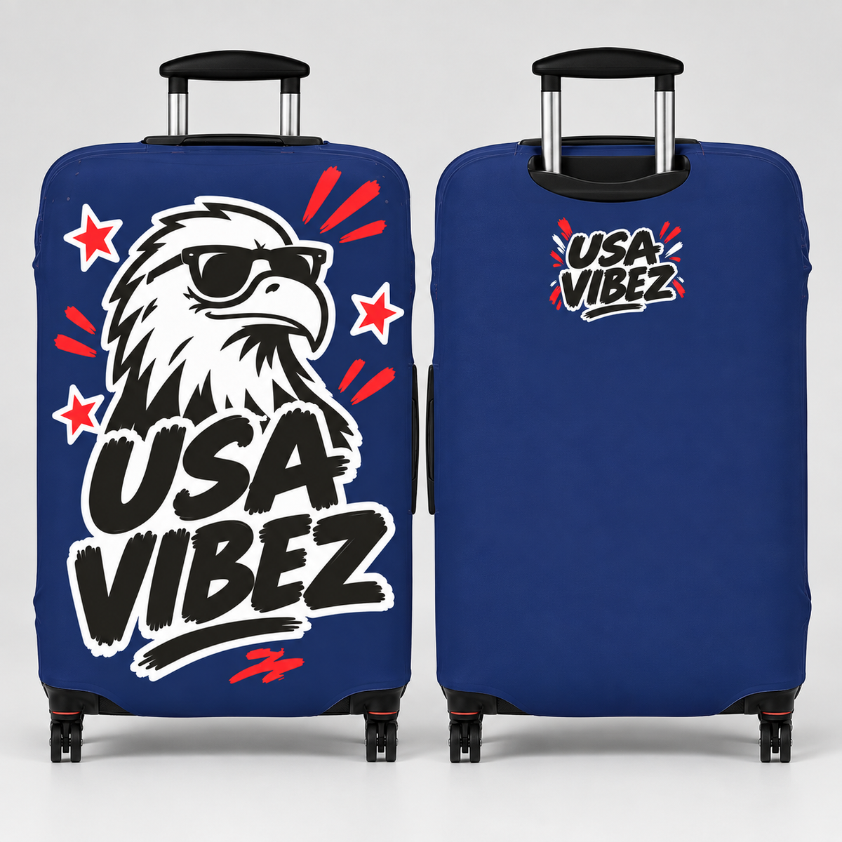 USA Vibez Luggage Cover | Eagle Patriotic Suitcase Protector