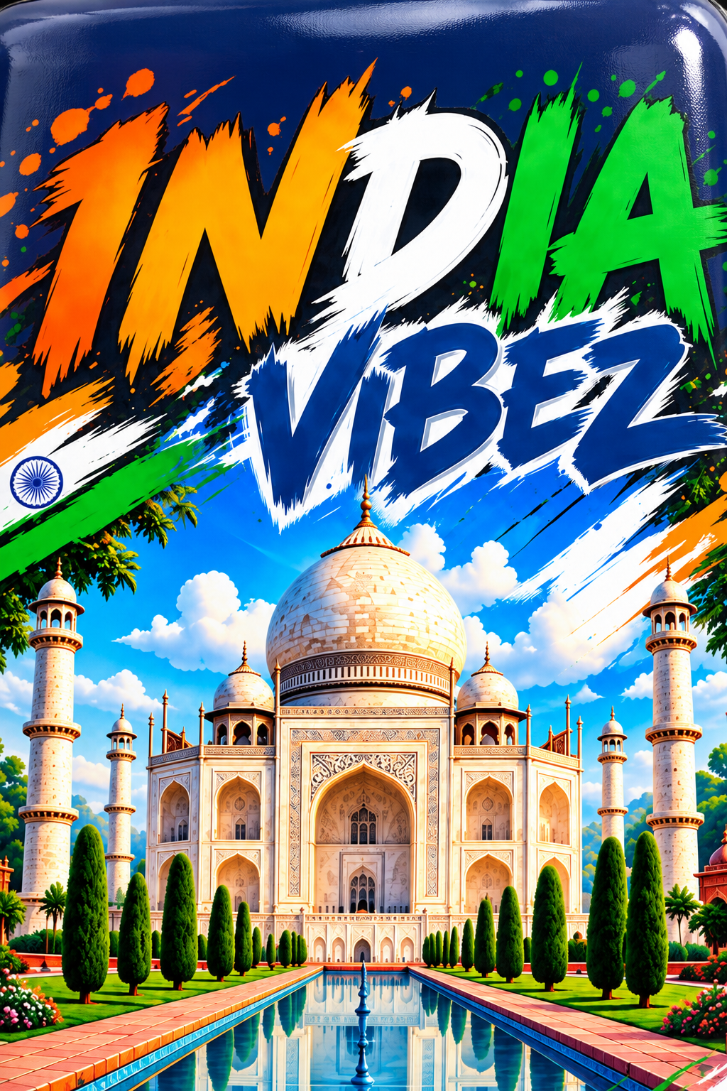 India Vibez Suitcase | Taj Mahal Travel Luggage, Colorful Indian Landmark Design