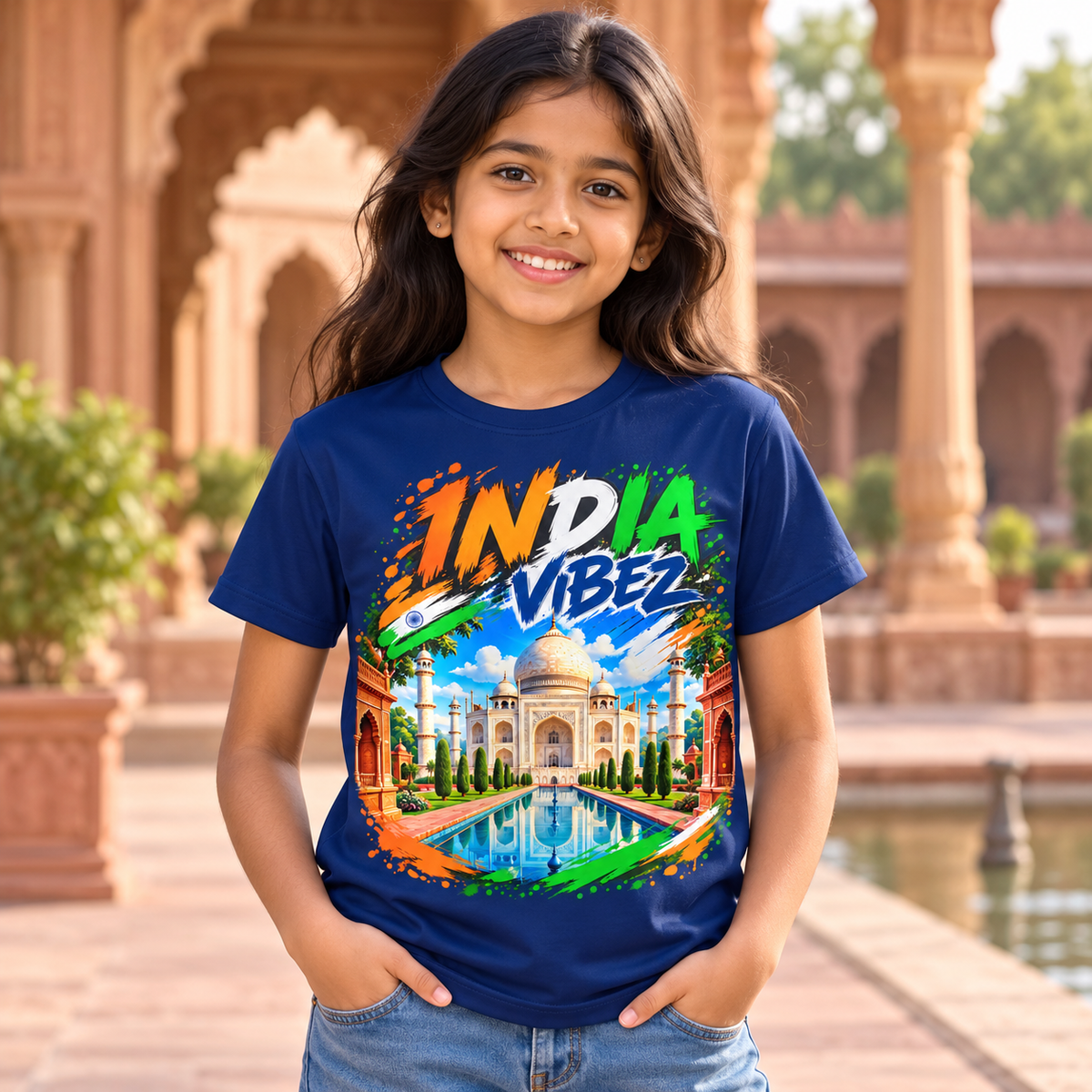 India Vibez Kids Jersey | Taj Mahal India Sports Tee