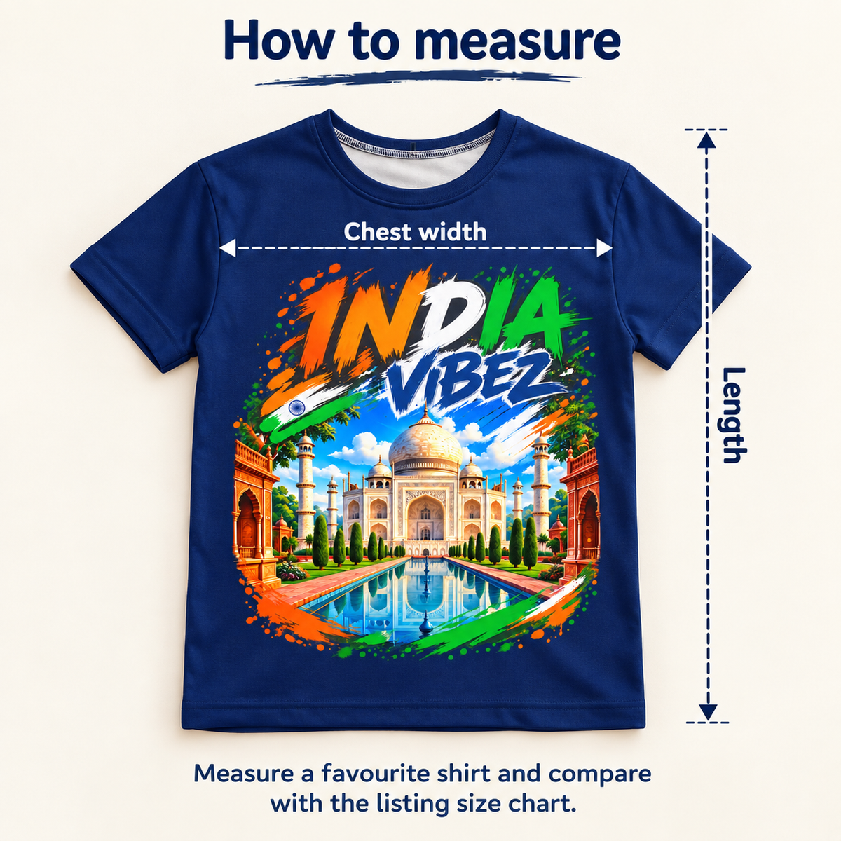 India Vibez Kids Jersey | Taj Mahal India Sports Tee