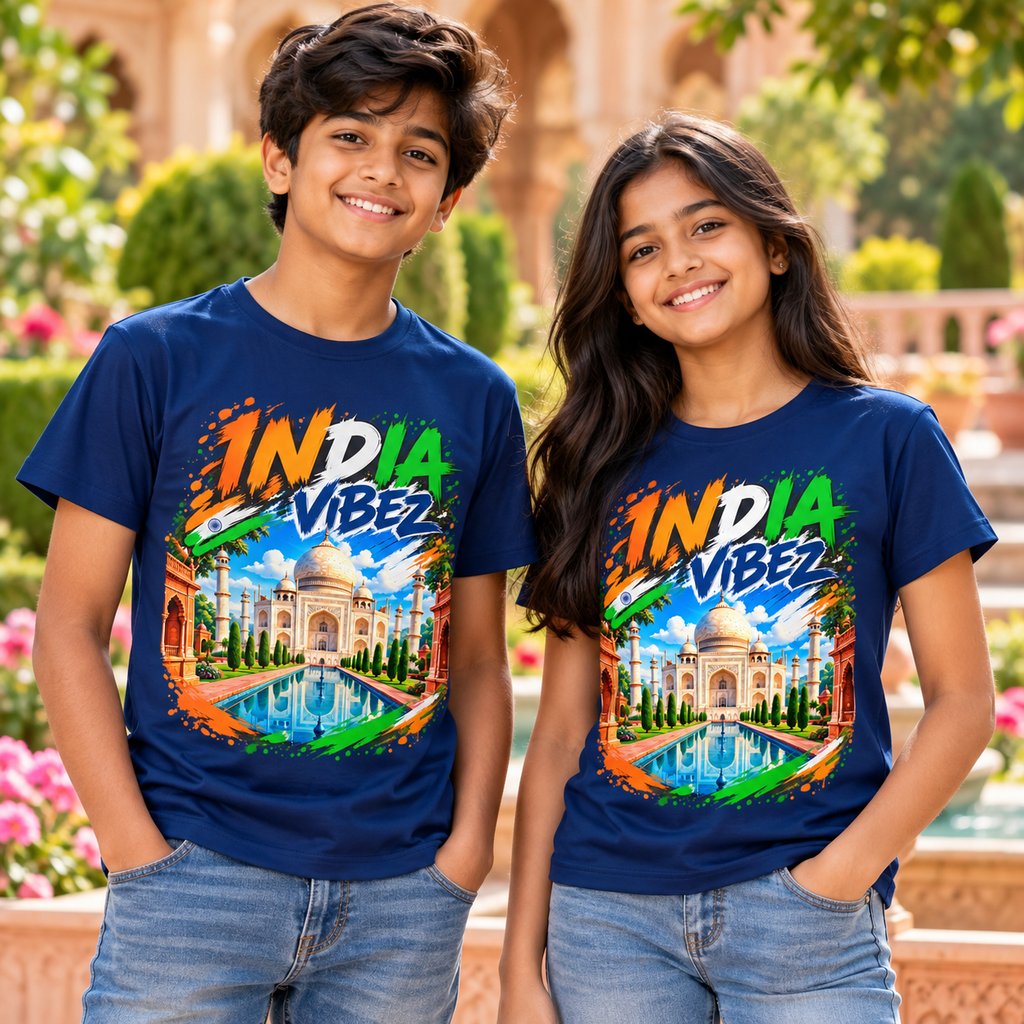 India Vibez Kids Jersey | Taj Mahal India Sports Tee