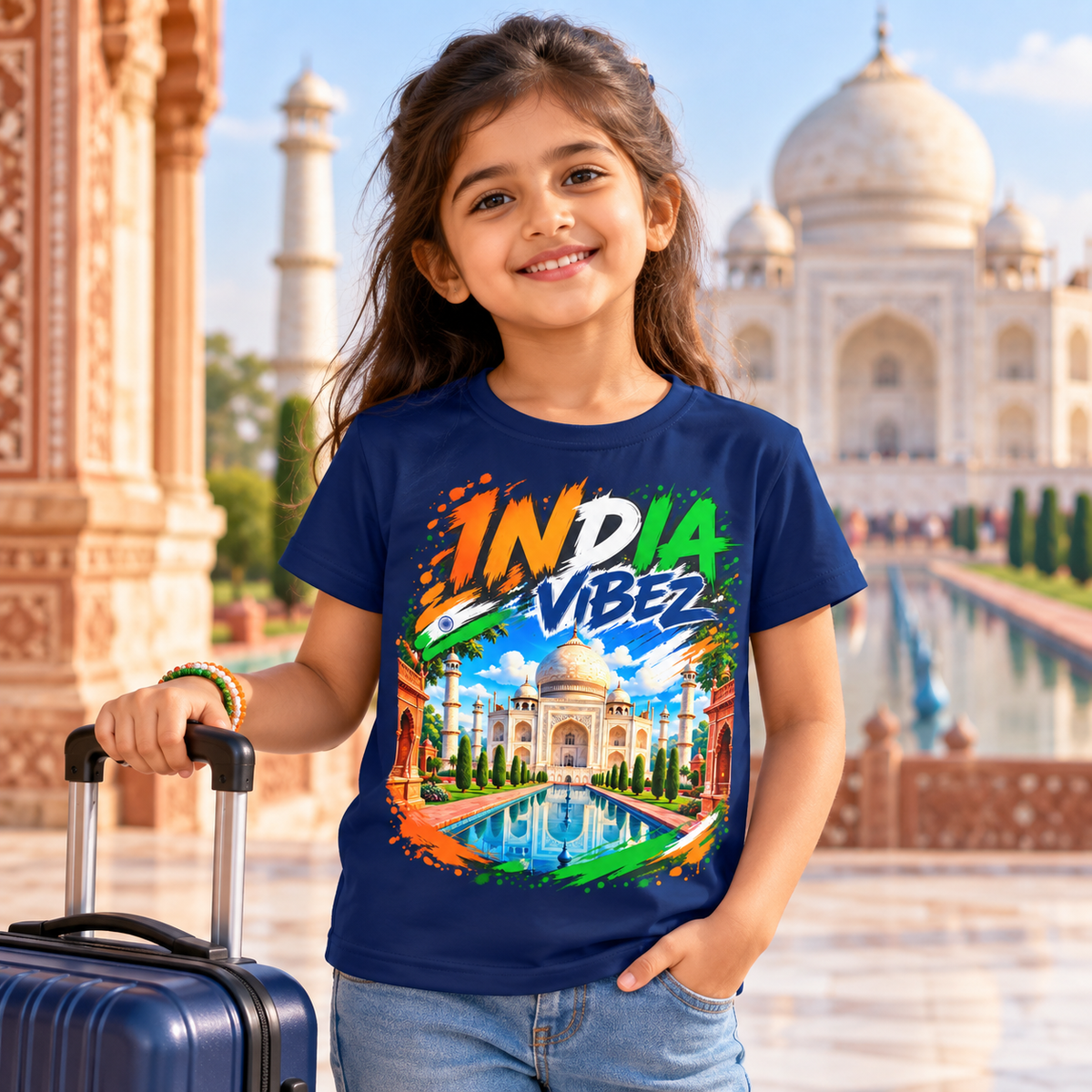 India Vibez Kids Jersey | Taj Mahal India Sports Tee