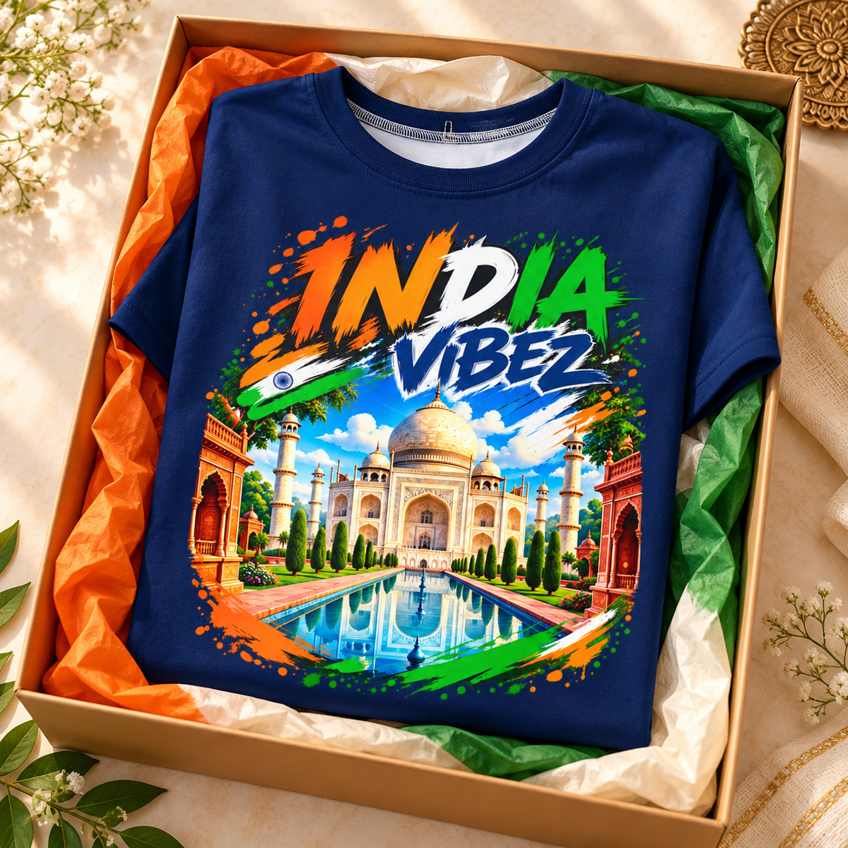 India Vibez Kids Jersey | Taj Mahal India Sports Tee