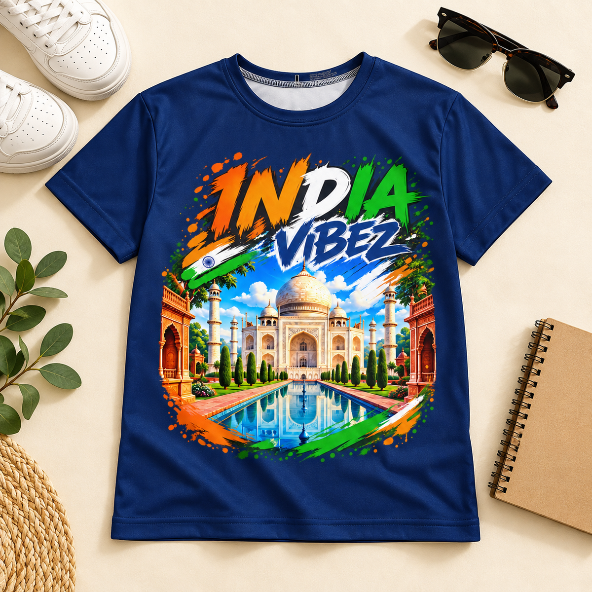 India Vibez Kids Jersey | Taj Mahal India Sports Tee