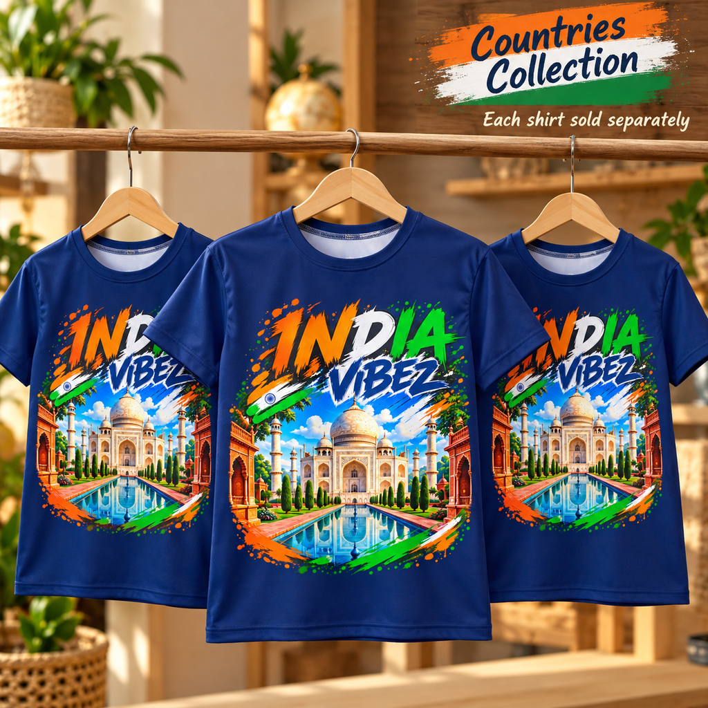 India Vibez Kids Jersey | Taj Mahal India Sports Tee