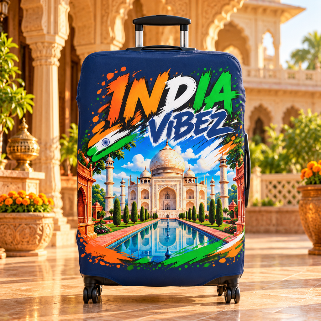 India Vibez Luggage Cover | Taj Mahal Travel Sleeve