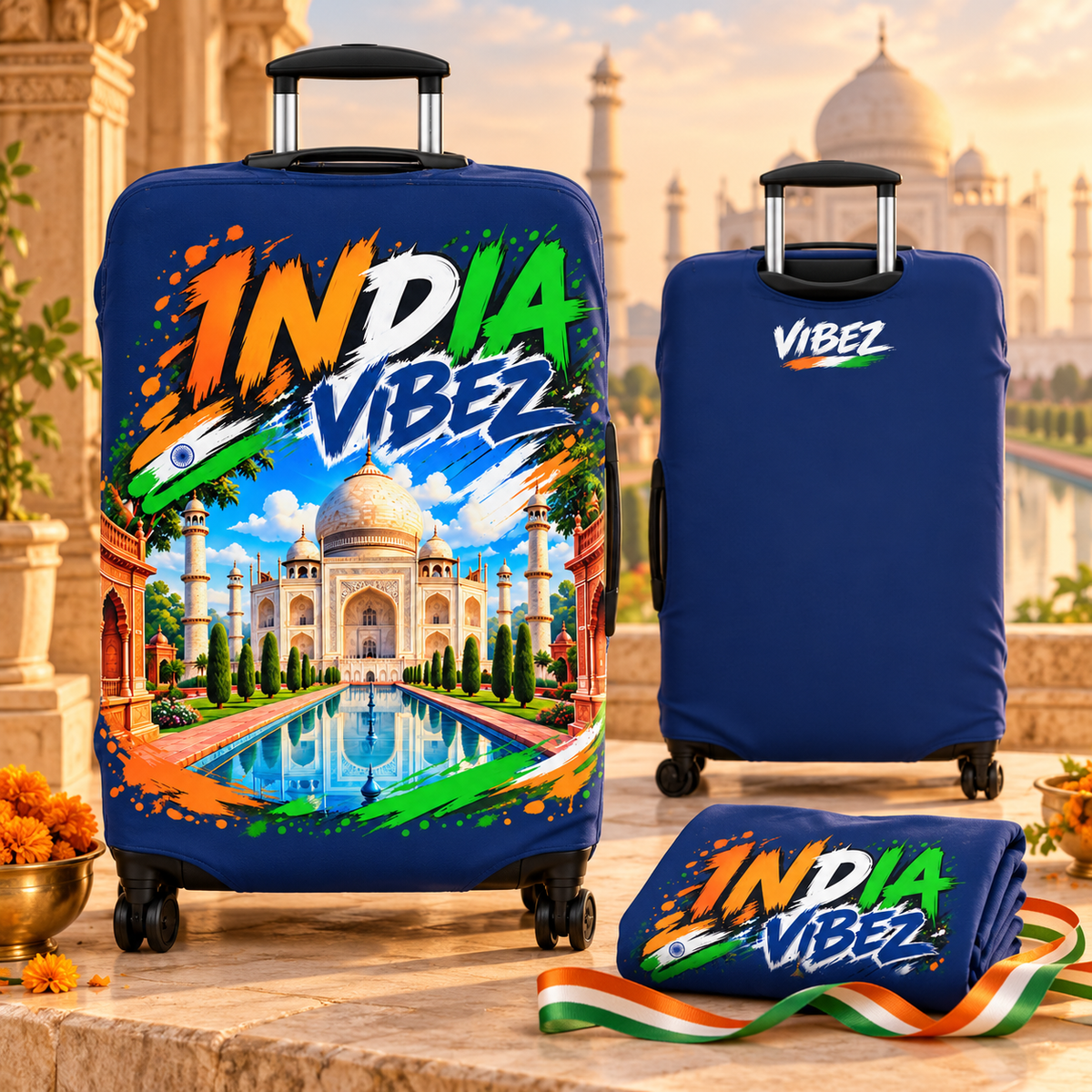 India Vibez Luggage Cover | Taj Mahal Travel Sleeve