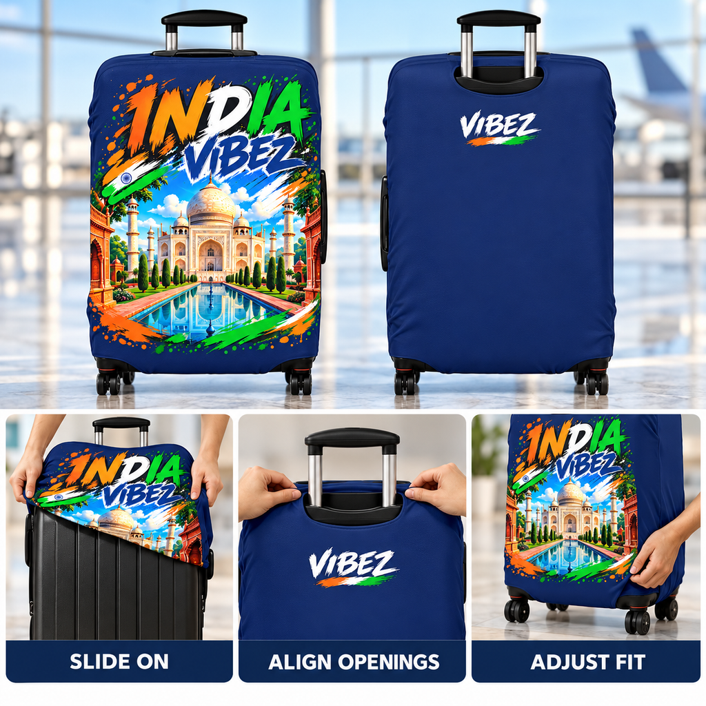India Vibez Luggage Cover | Taj Mahal Travel Sleeve