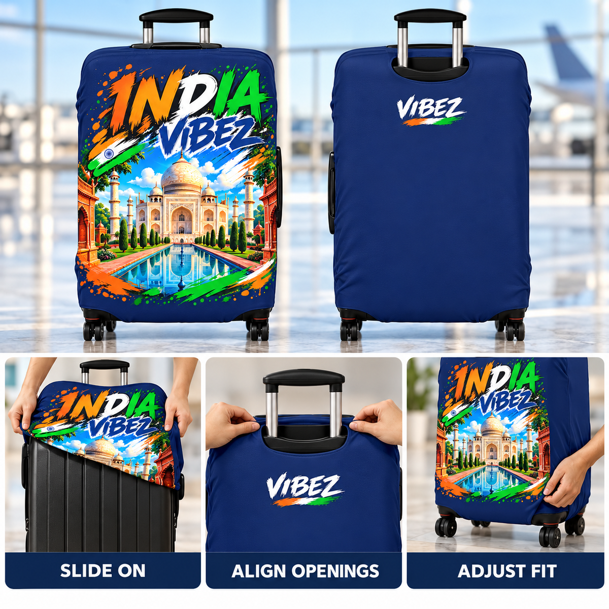 India Vibez Luggage Cover | Taj Mahal Travel Sleeve