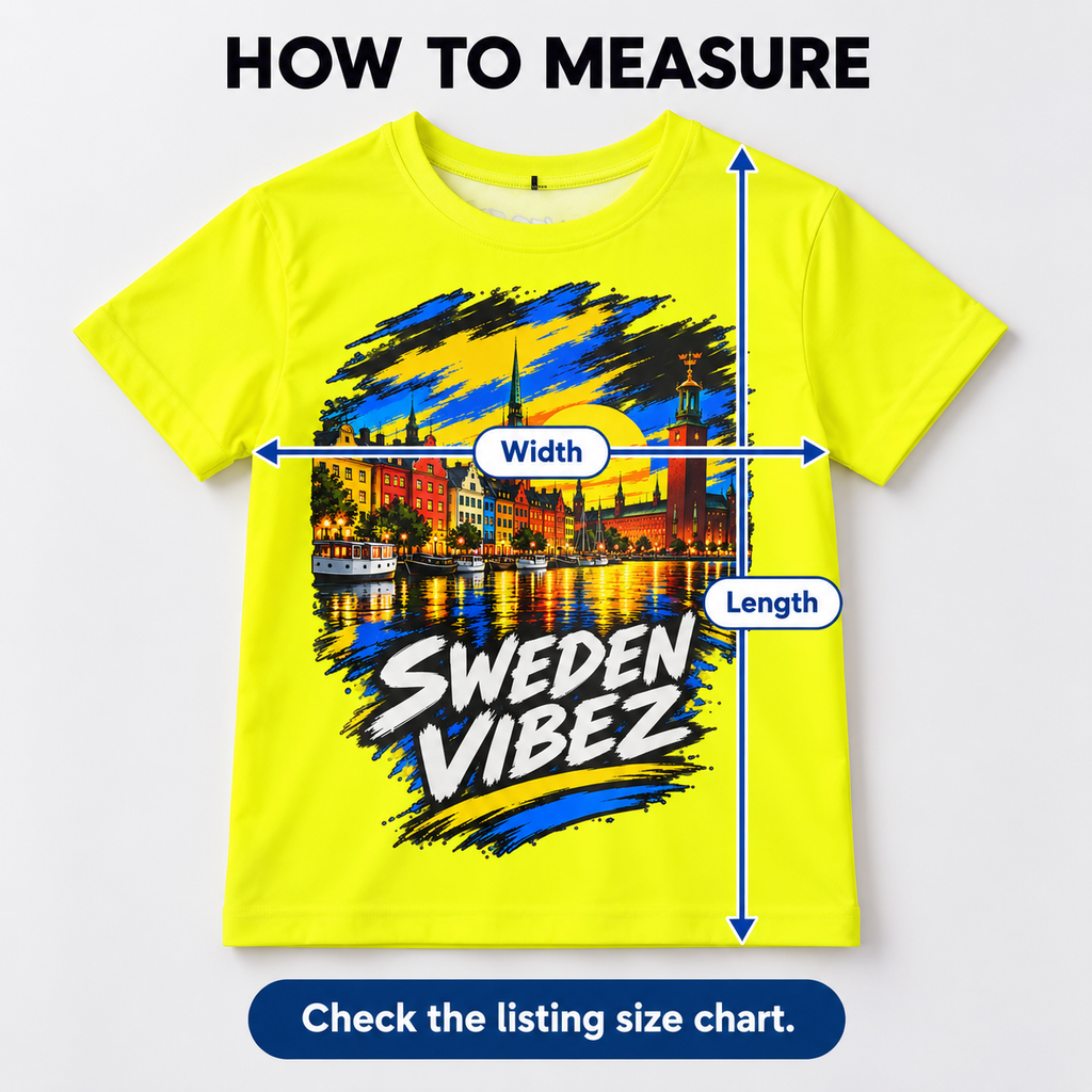 Sweden Vibez Jersey | Kids All-Over Print Sports Shirt
