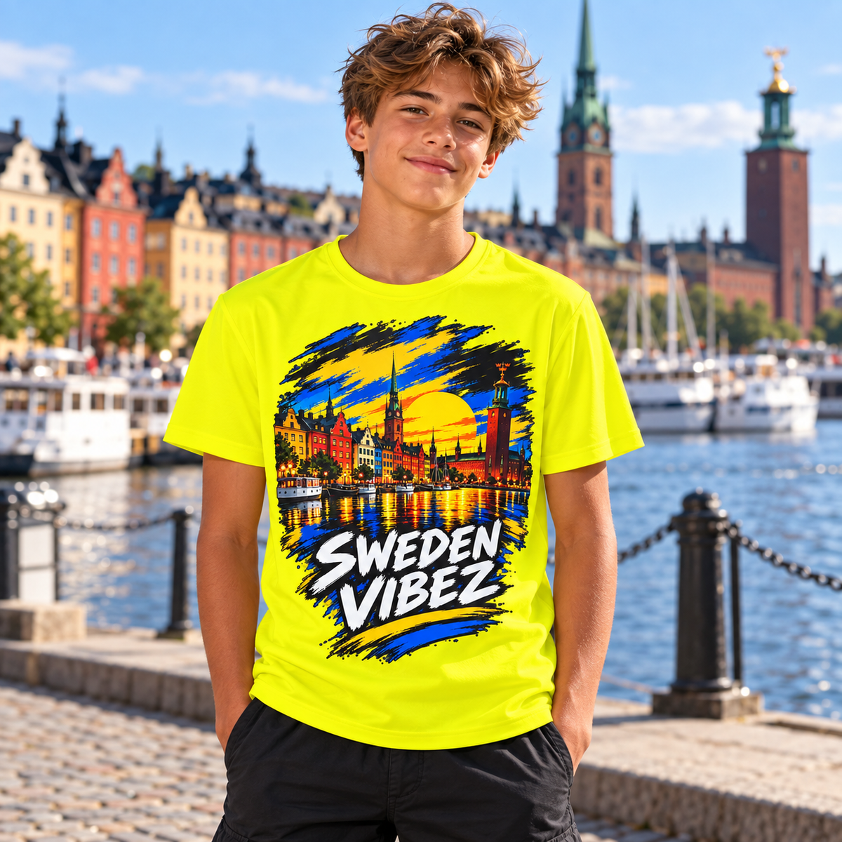 Sweden Vibez Jersey | Kids All-Over Print Sports Shirt