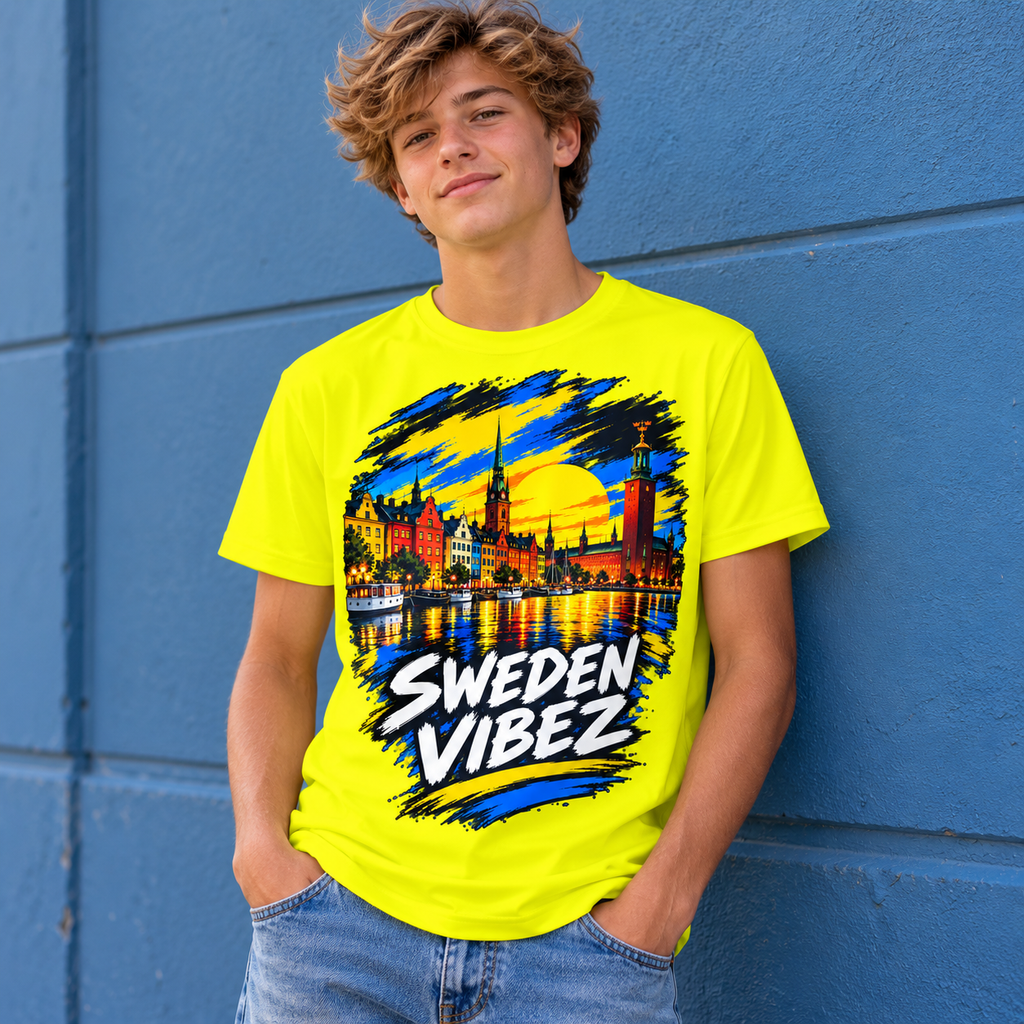 Sweden Vibez Jersey | Kids All-Over Print Sports Shirt