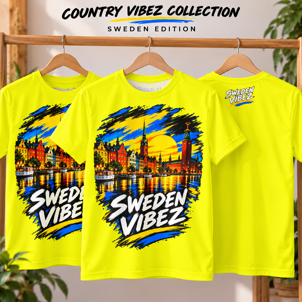 Sweden Vibez Jersey | Kids All-Over Print Sports Shirt