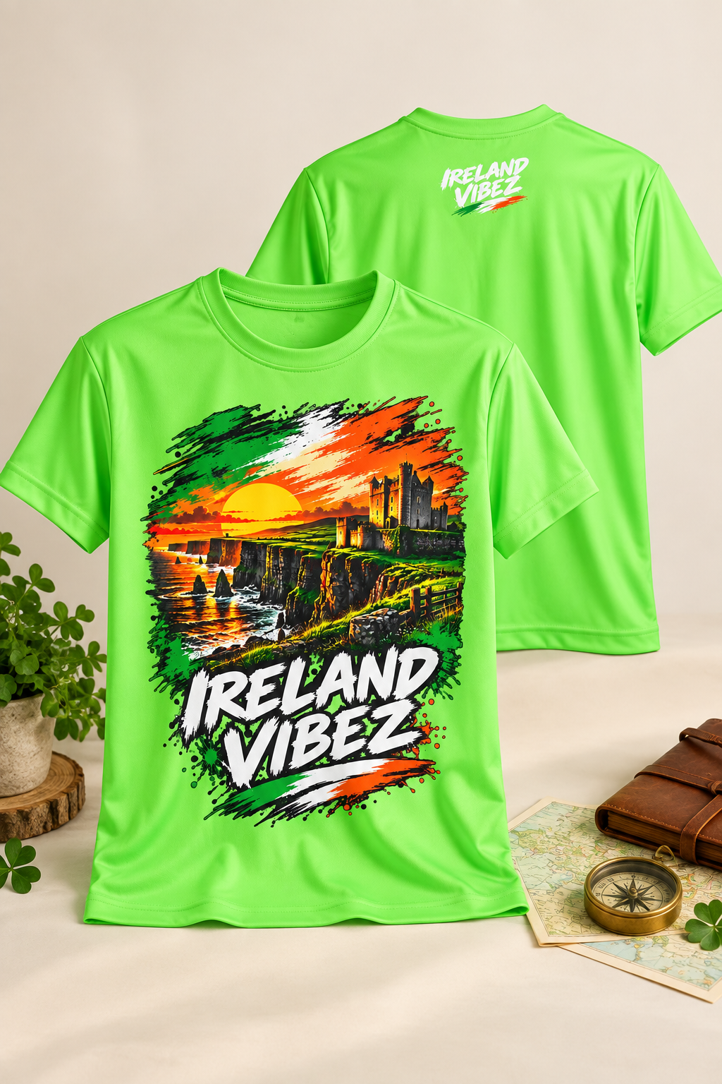 Ireland Vibez Kids Jersey | Irish Cliffs Sunset Graphic