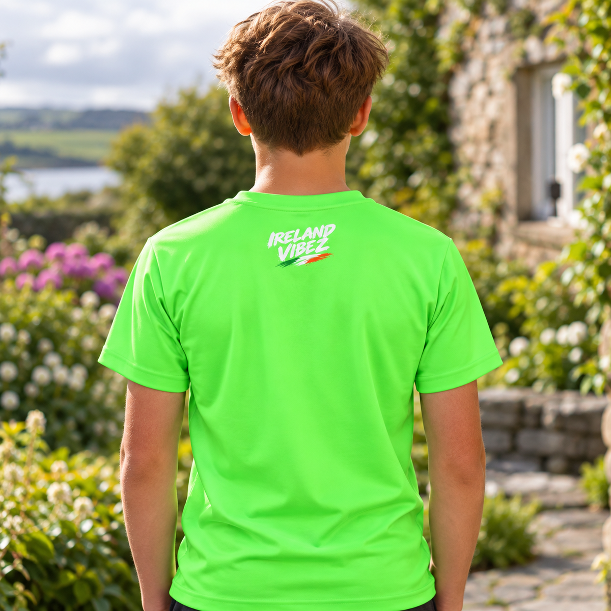 Ireland Vibez Kids Jersey | Irish Cliffs Sunset Graphic