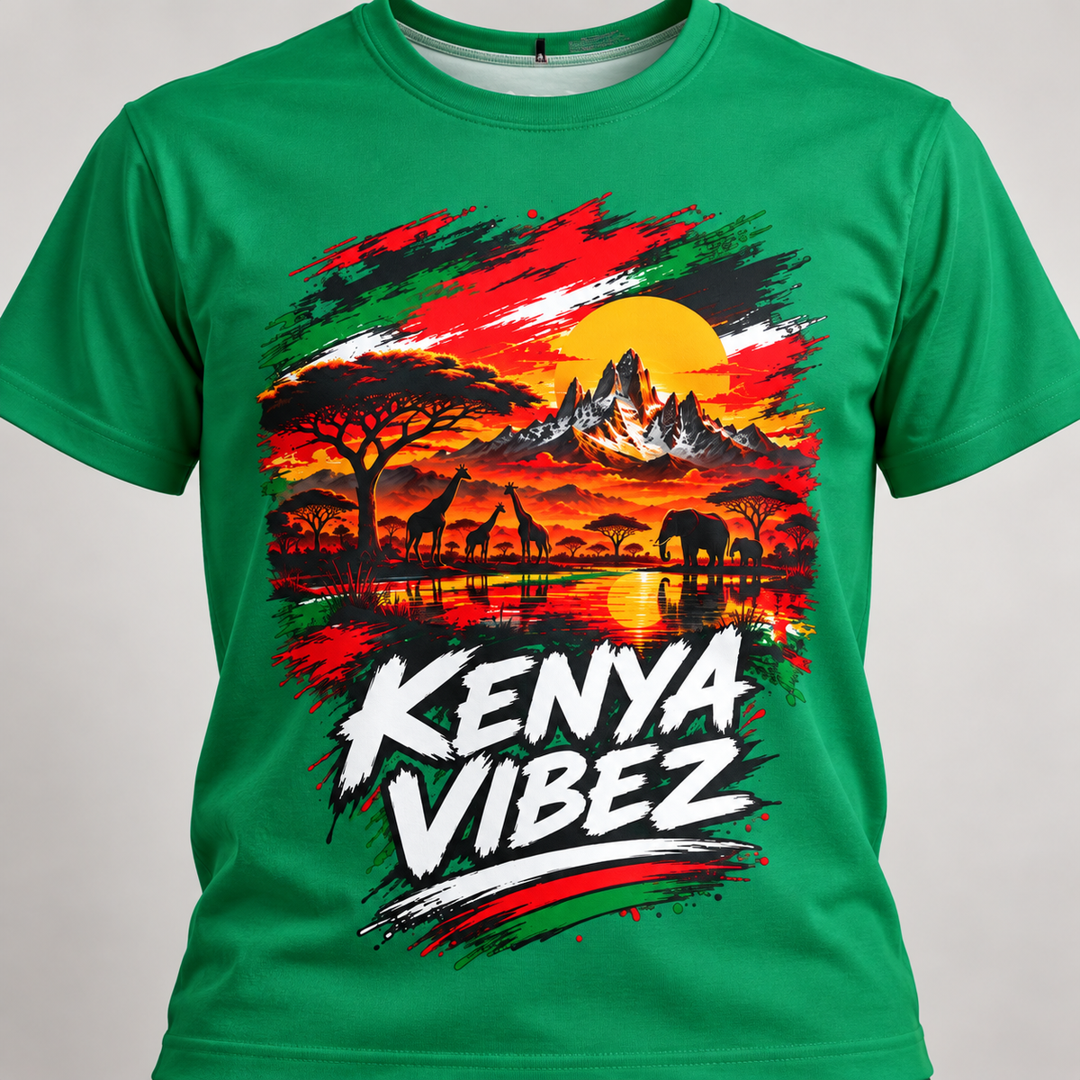 Kenya Vibez Sunset Safari Kids Jersey | African Wildlife Print