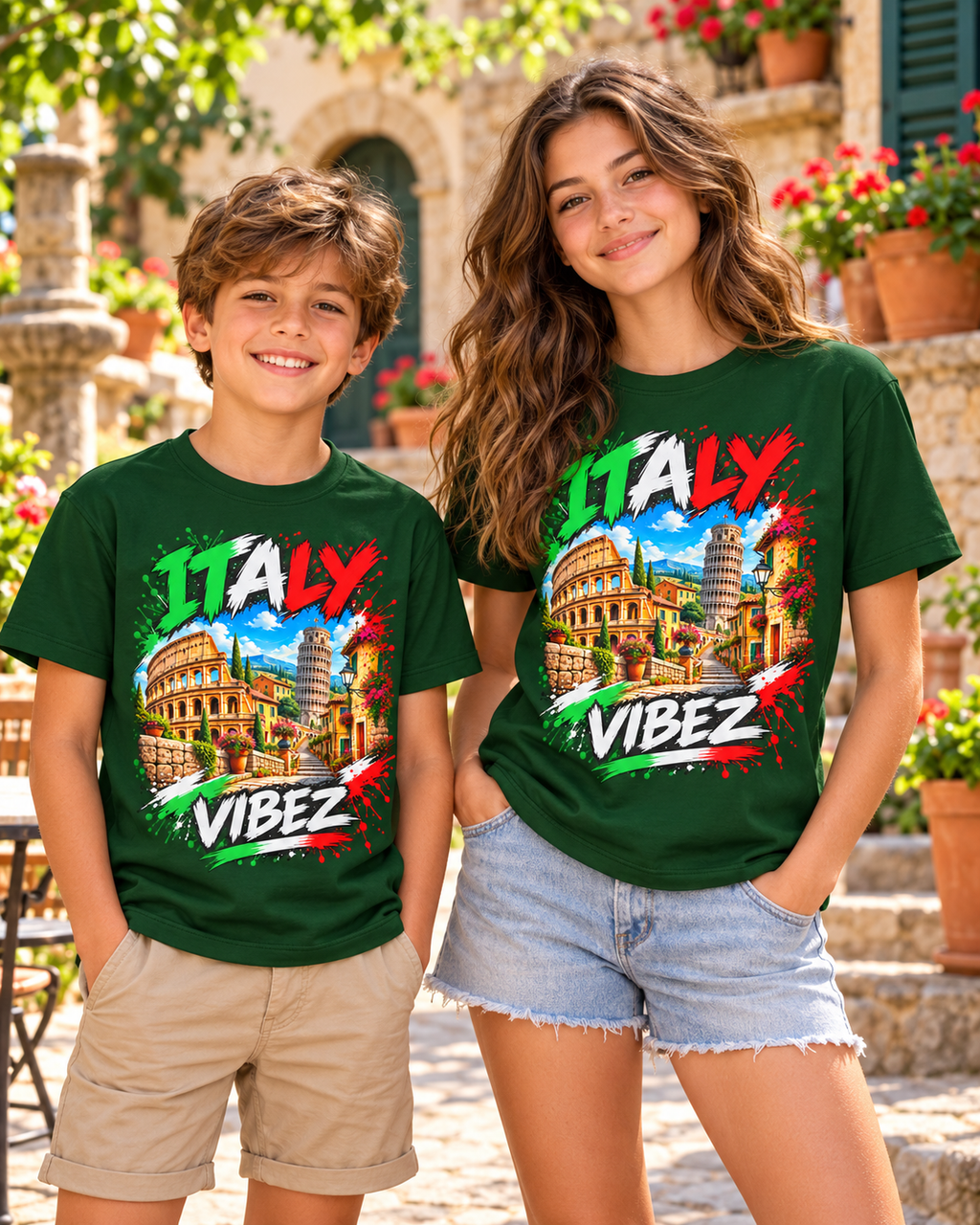 Italy Vibez Kids Jersey | Italian Landmarks Soccer Shirt