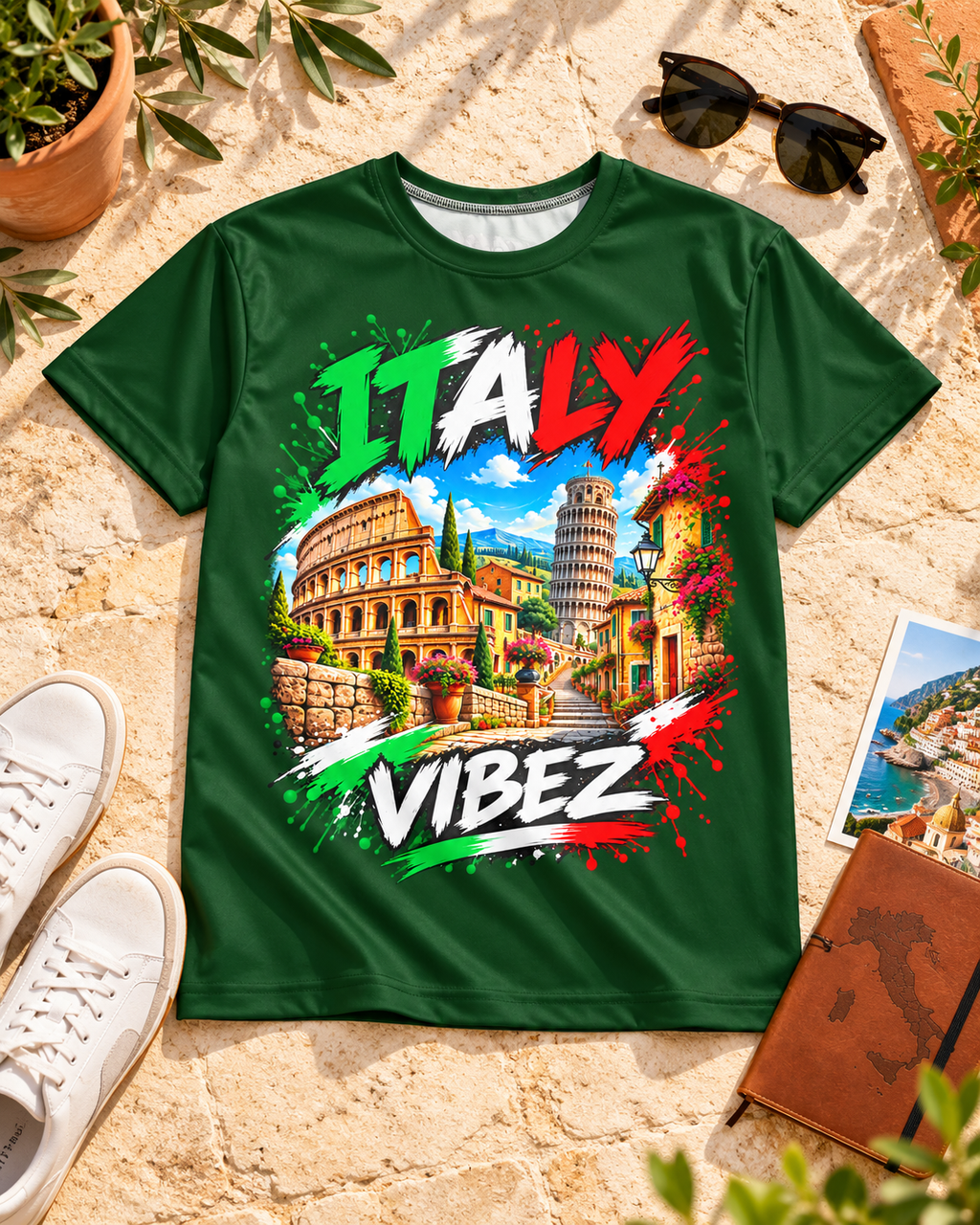 Italy Vibez Kids Jersey | Italian Landmarks Soccer Shirt