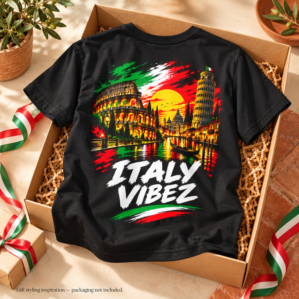Italy Vibez Kids Jersey | Italian Flag Colosseum Leaning Tower Sports Tee