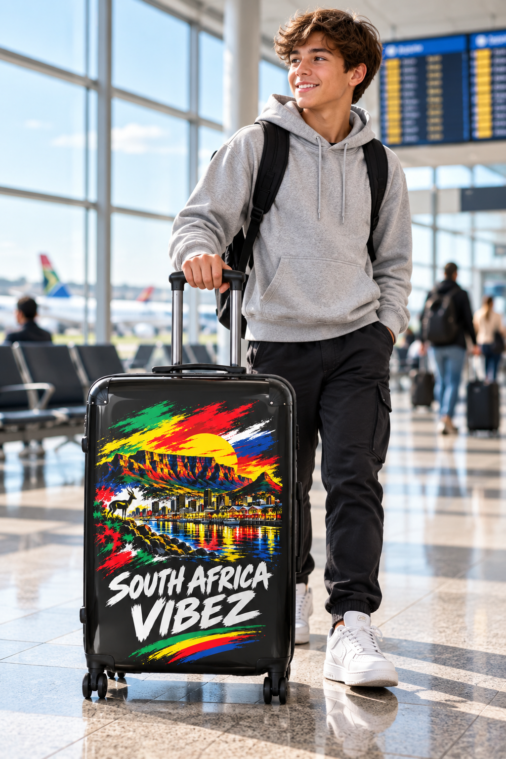 South Africa Vibez Suitcase | Table Mountain Skyline Luggage