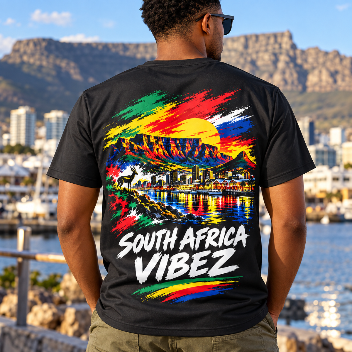 South Africa Vibez Kids Jersey | Cape Town Skyline Football Tee