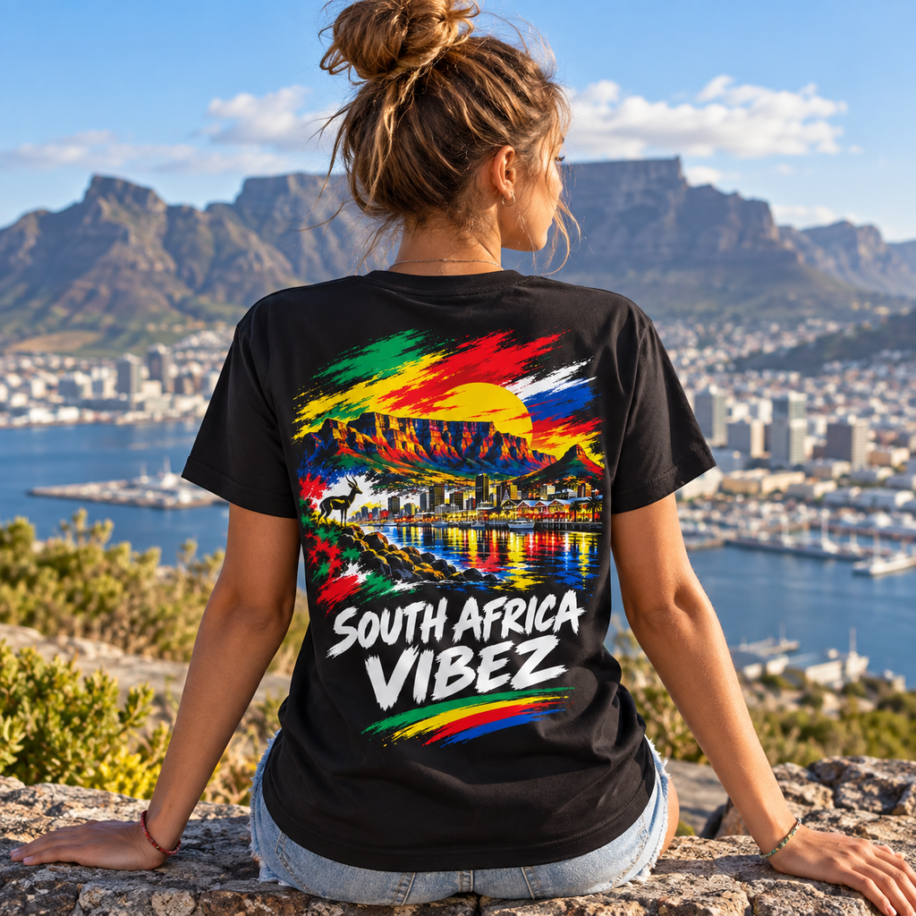 South Africa Vibez Kids Jersey | Cape Town Skyline Football Tee