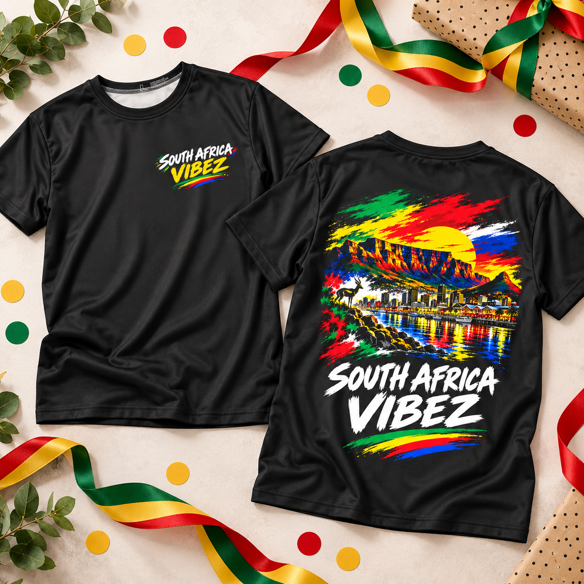 South Africa Vibez Kids Jersey | Cape Town Skyline Football Tee