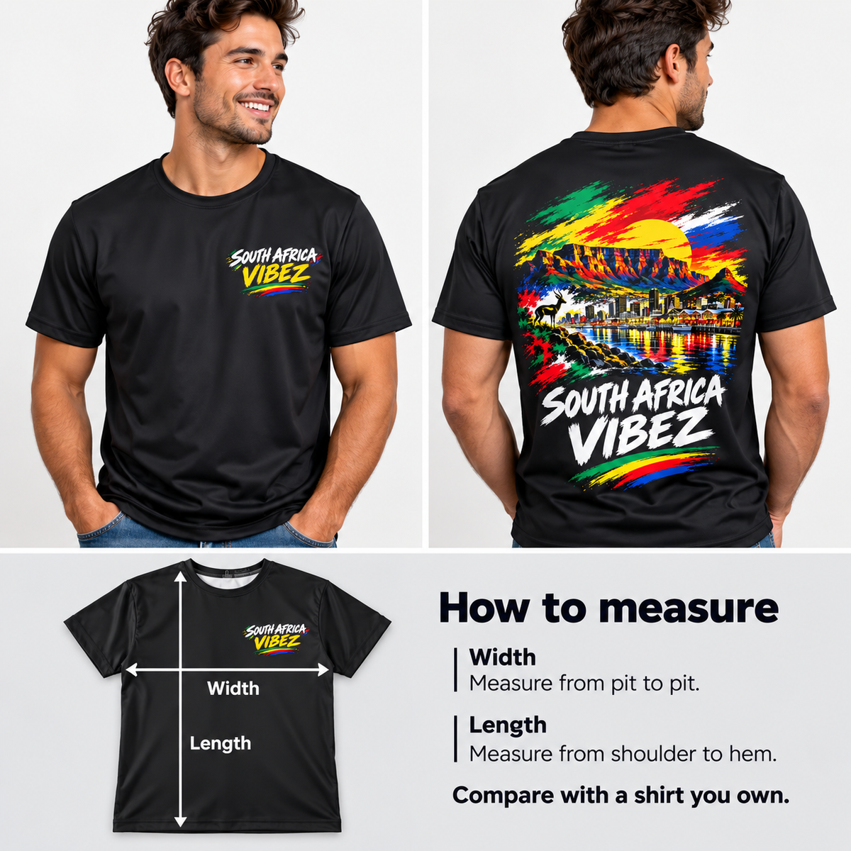 South Africa Vibez Kids Jersey | Cape Town Skyline Football Tee