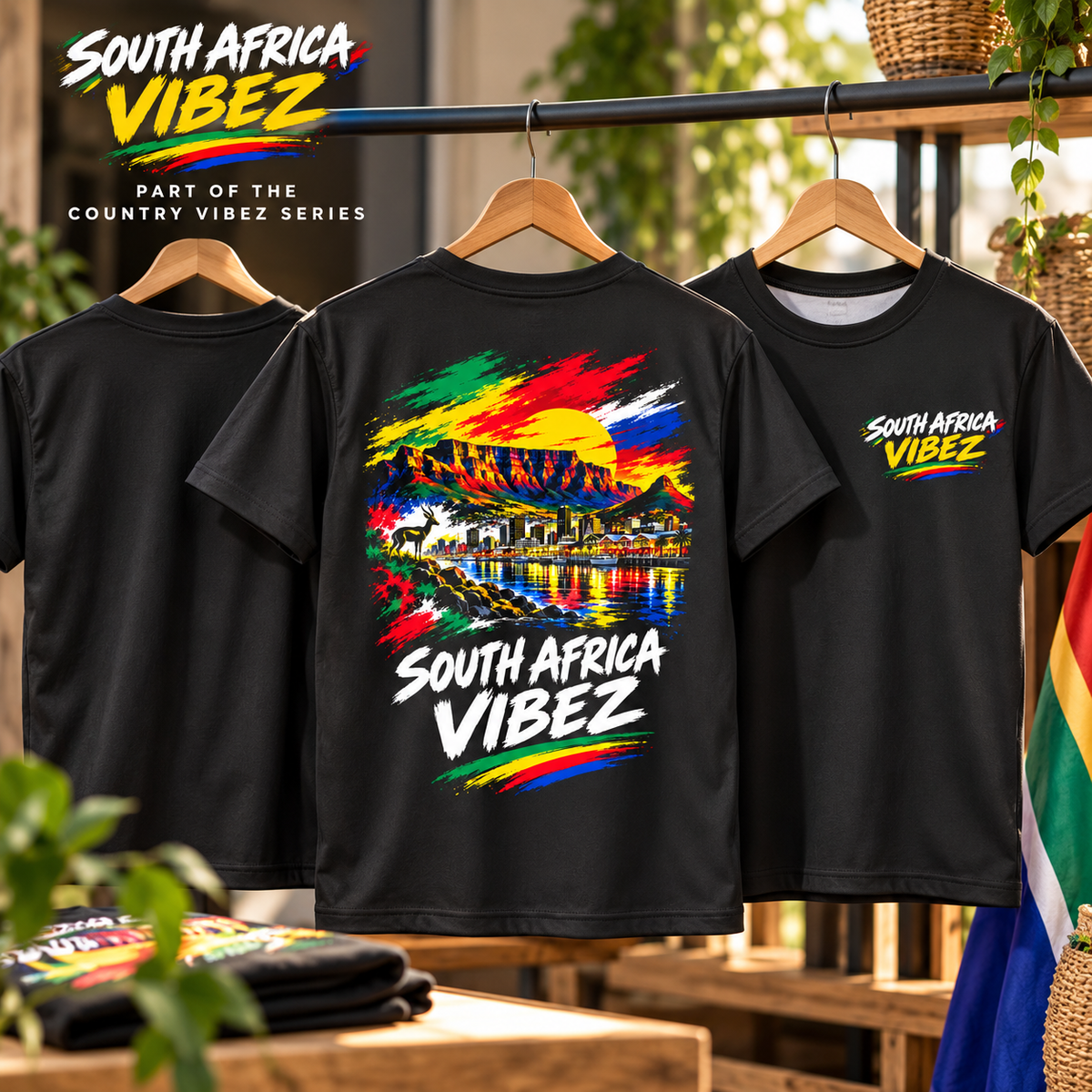 South Africa Vibez Kids Jersey | Cape Town Skyline Football Tee
